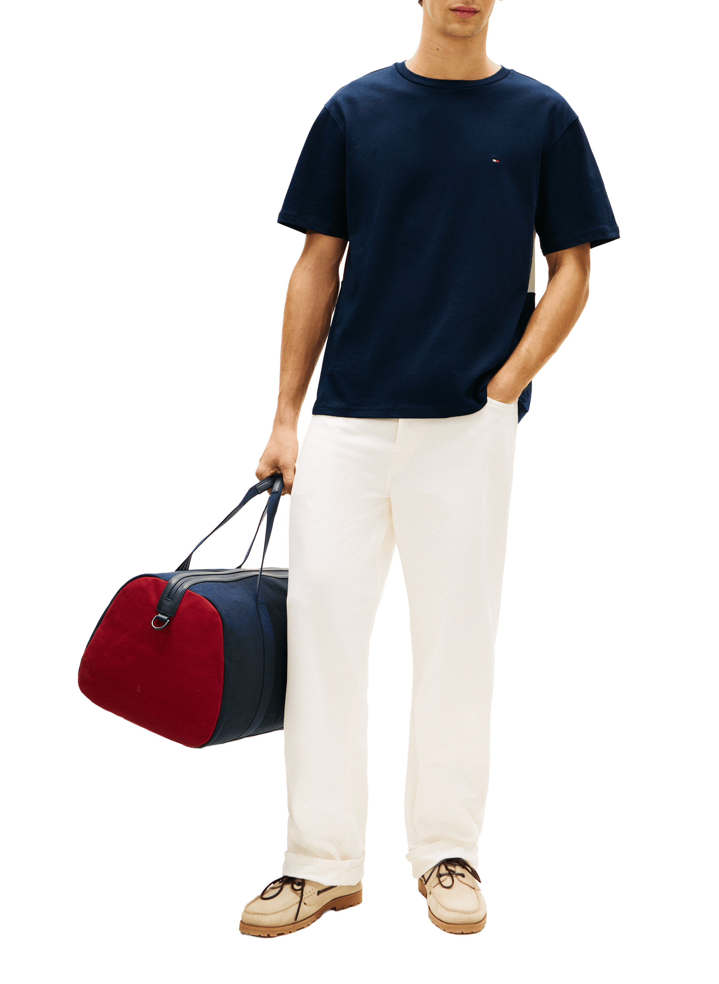 Straight-fit cotton T-shirt TOMMY HILFIGER Blue