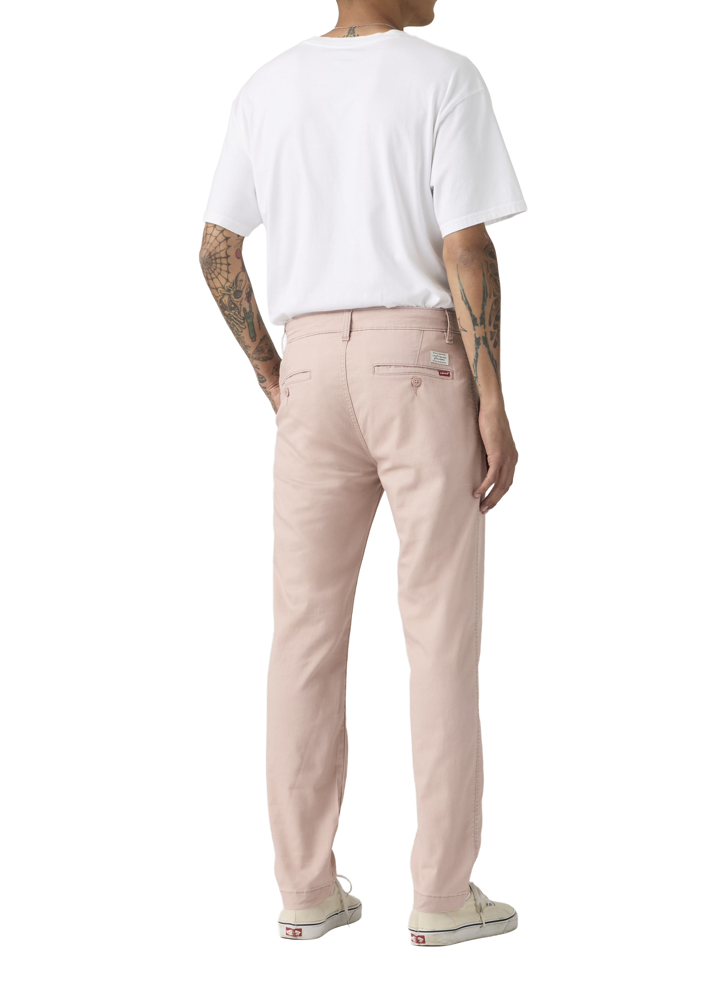 Straight pants in cotton and linen blend LEVI'S Pink