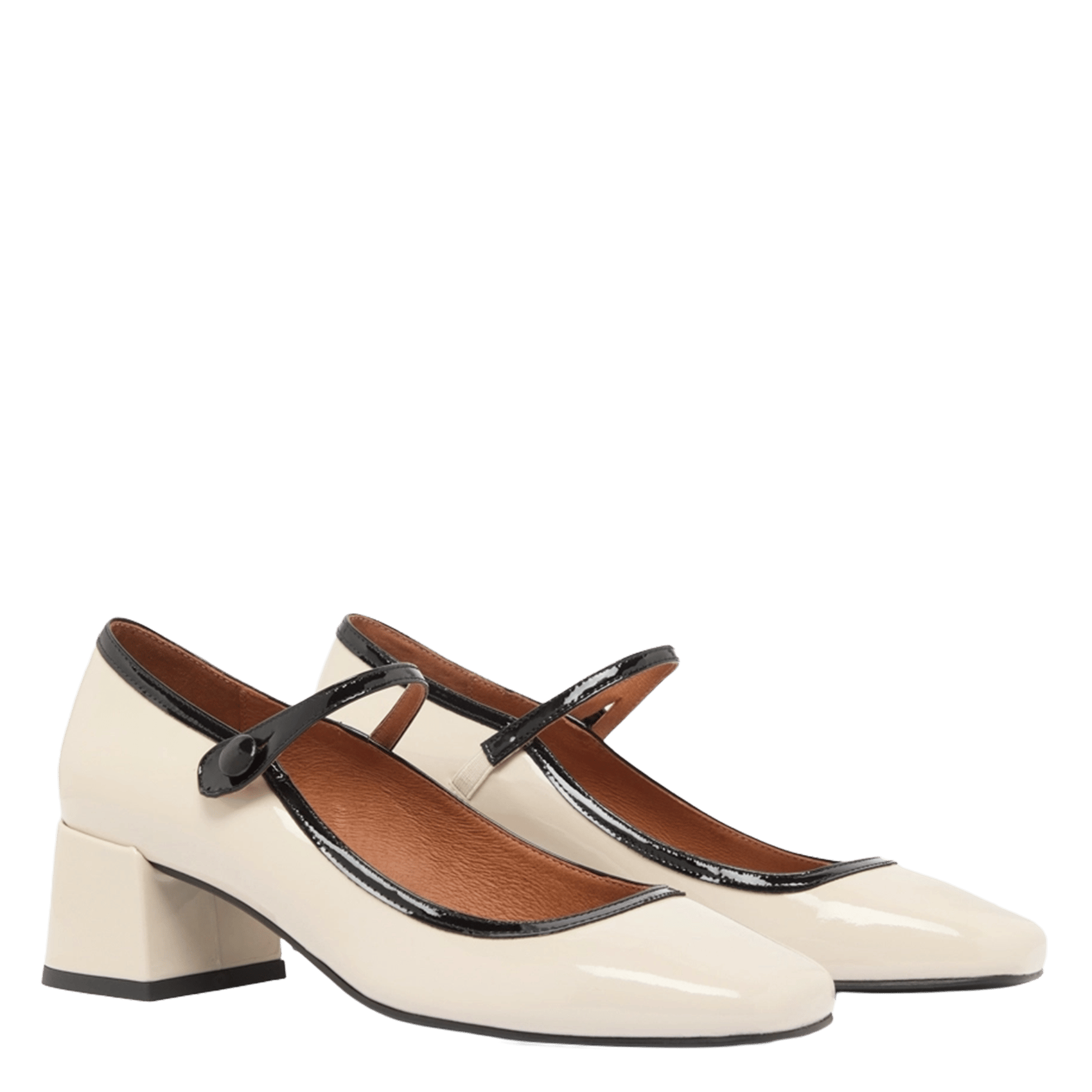 Escarpins en cuir vernis donzai JONAK Beige