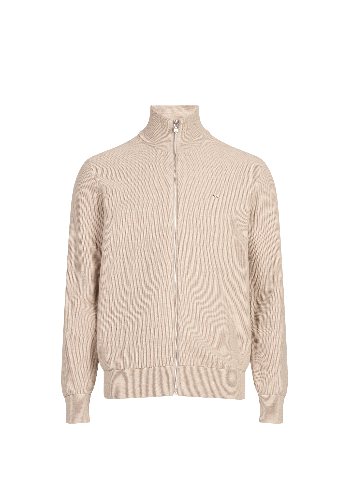 Straight high-neck cotton vest EDEN PARK Beige