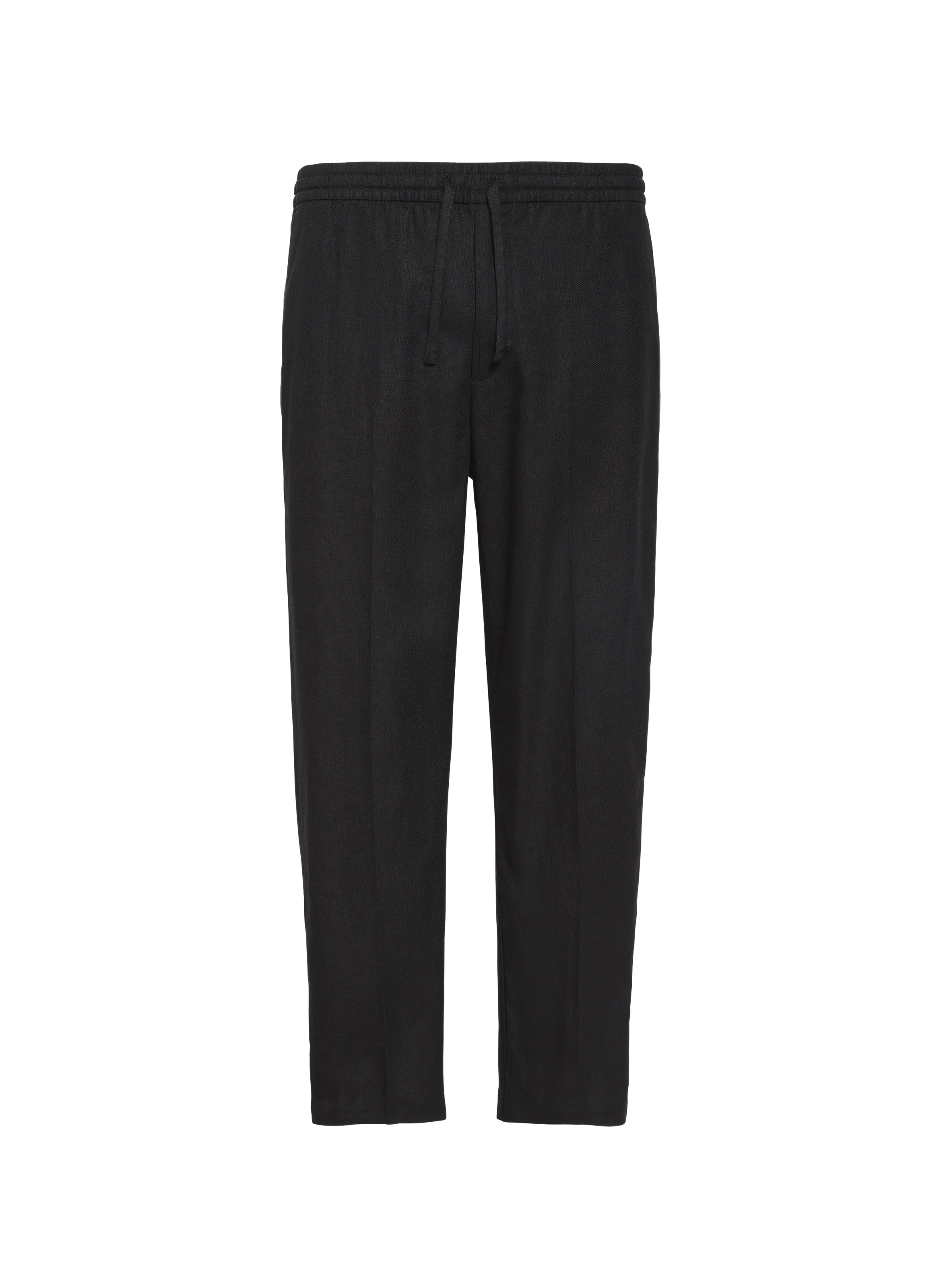 Gerade geschnittene Hose aus Leinen und BCI-Baumwolle CALVIN KLEIN Schwarz