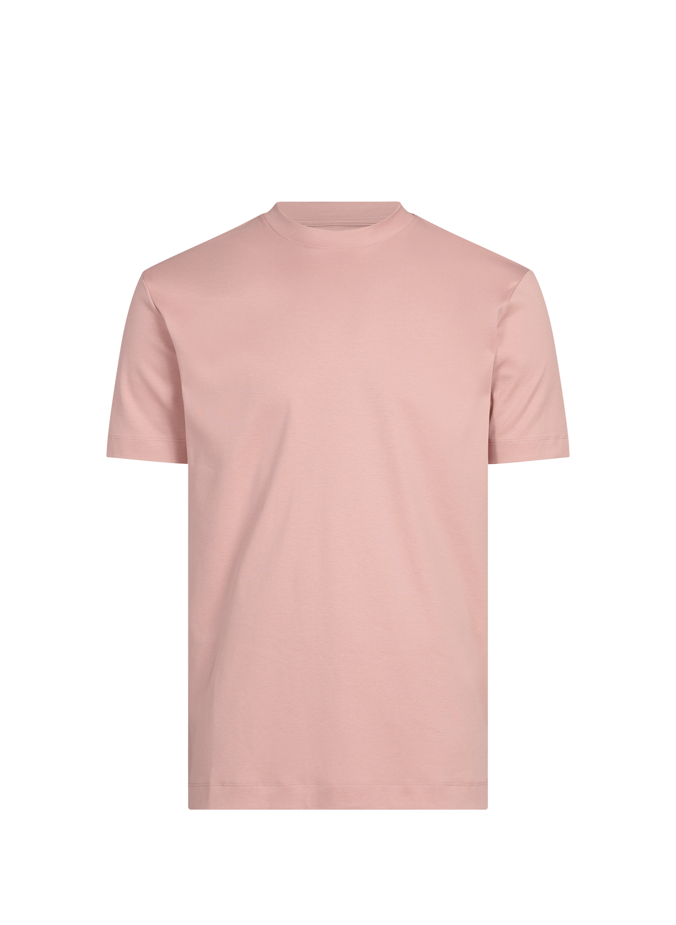 Camiseta lisa de cuello redondo de algodón. AURELIEN Naranja