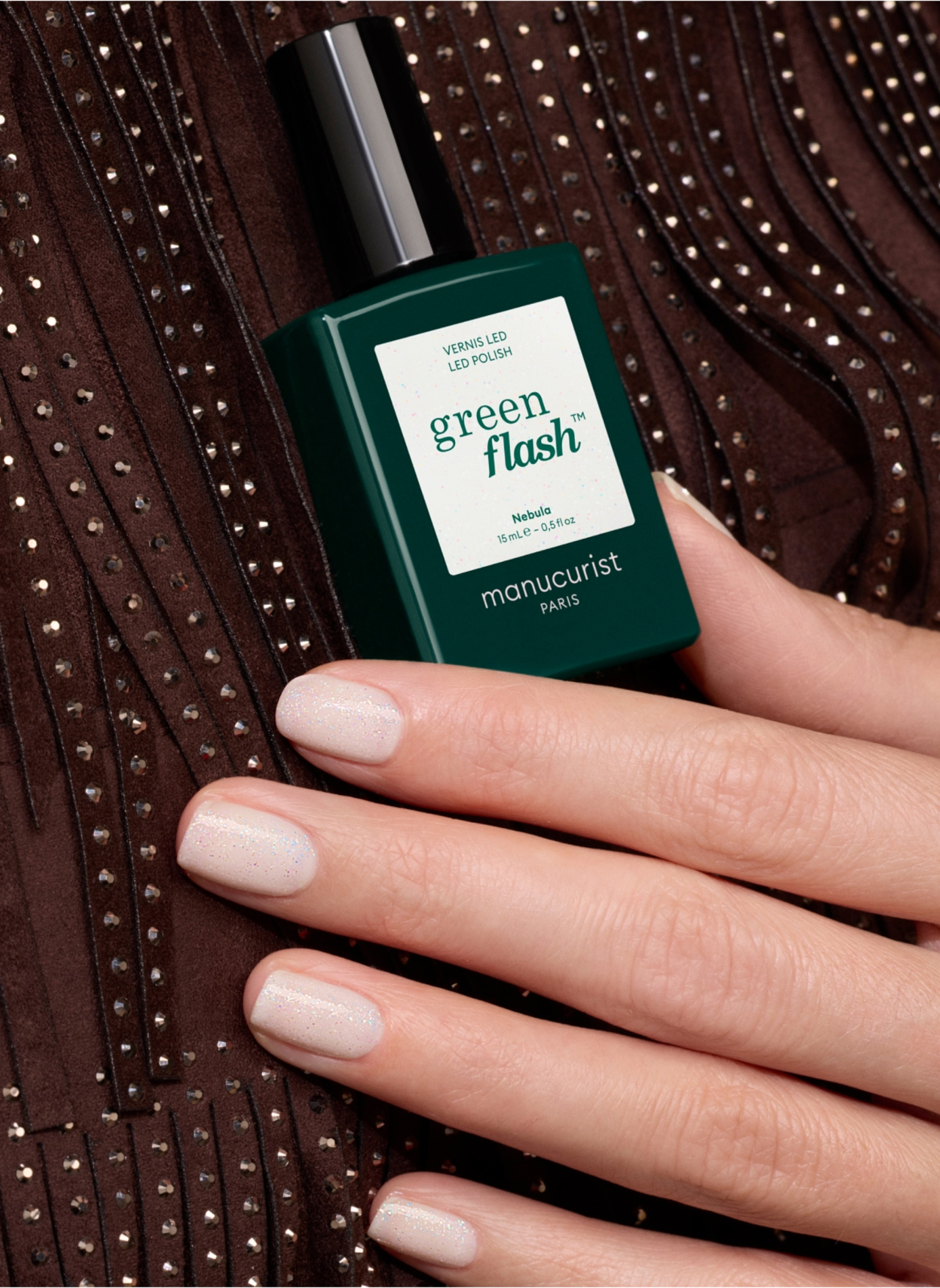 Green Flash - Nebula MANUCURIST Blanc laiteux holographique