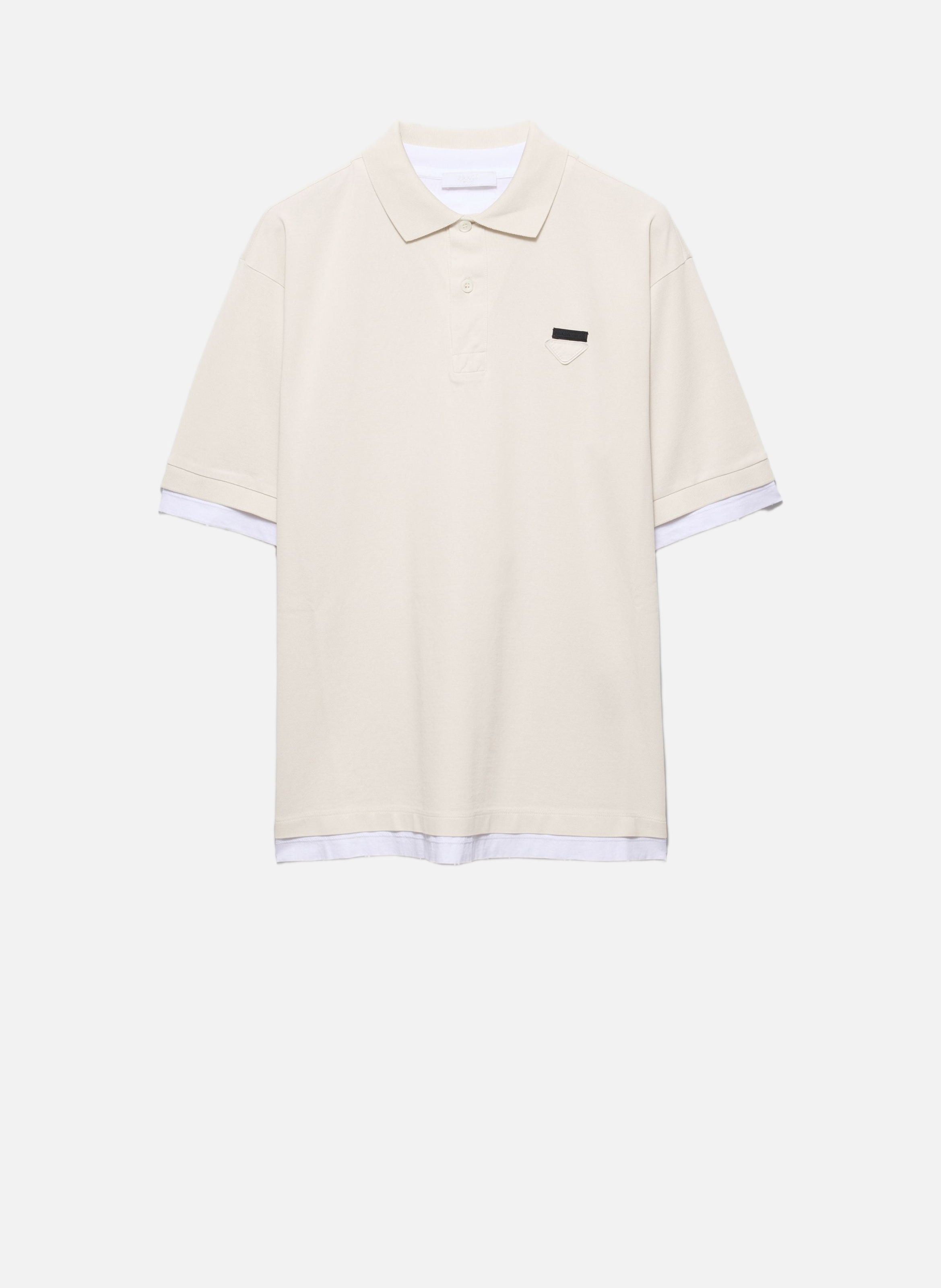 Polo en coton PRADA Beige
