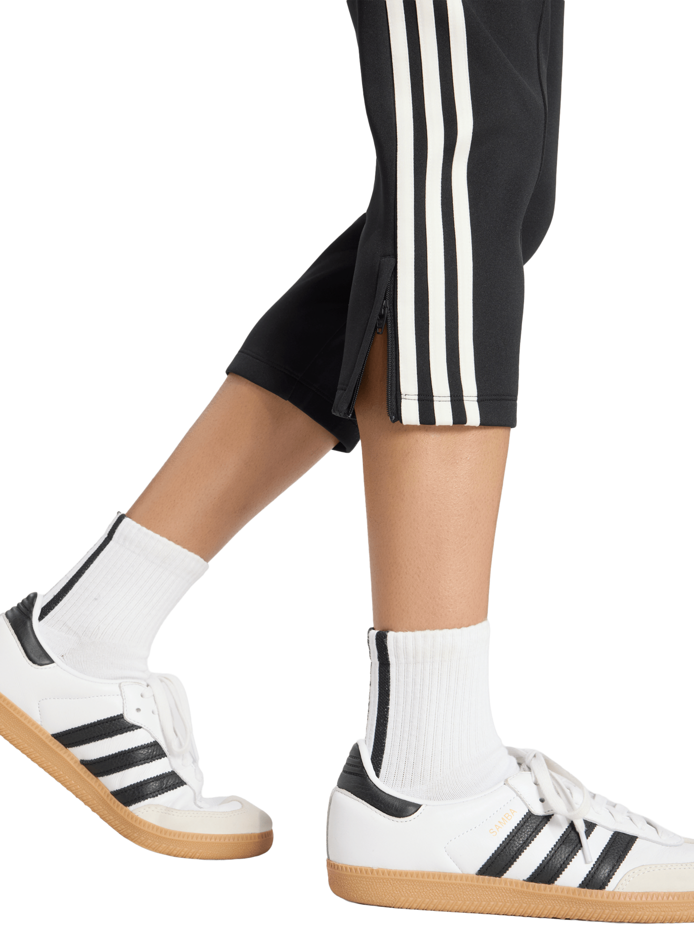 Pantacourt de survêtement en coton mélangé ADIDAS Noir
