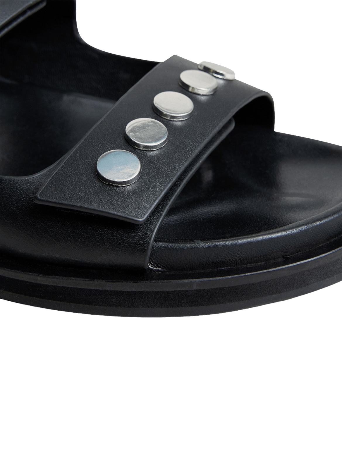 Sandales à brides avec rivets en cuir walo JONAK Noir