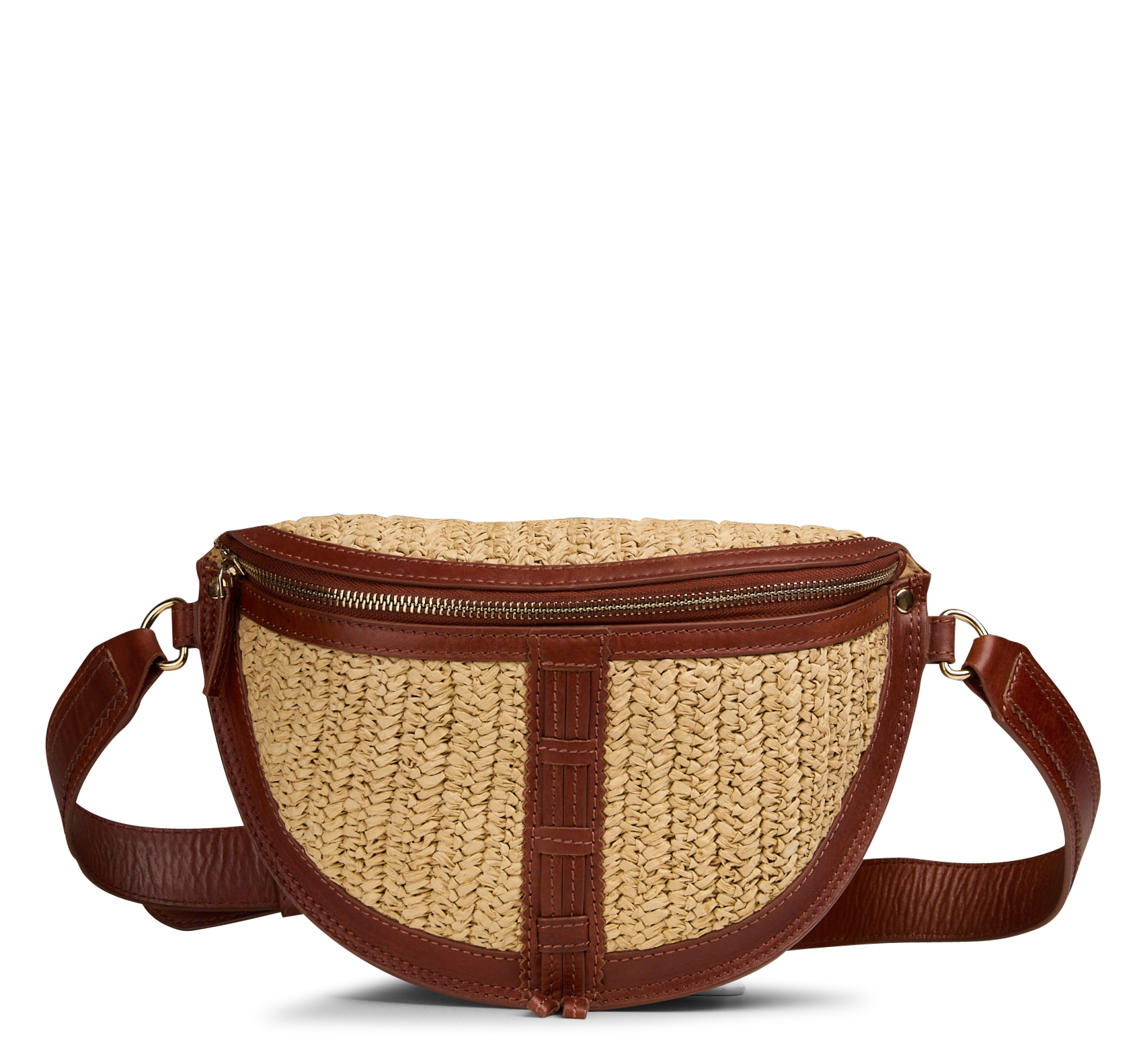Sac banane en raphia lucien MAISON 123 Blanc