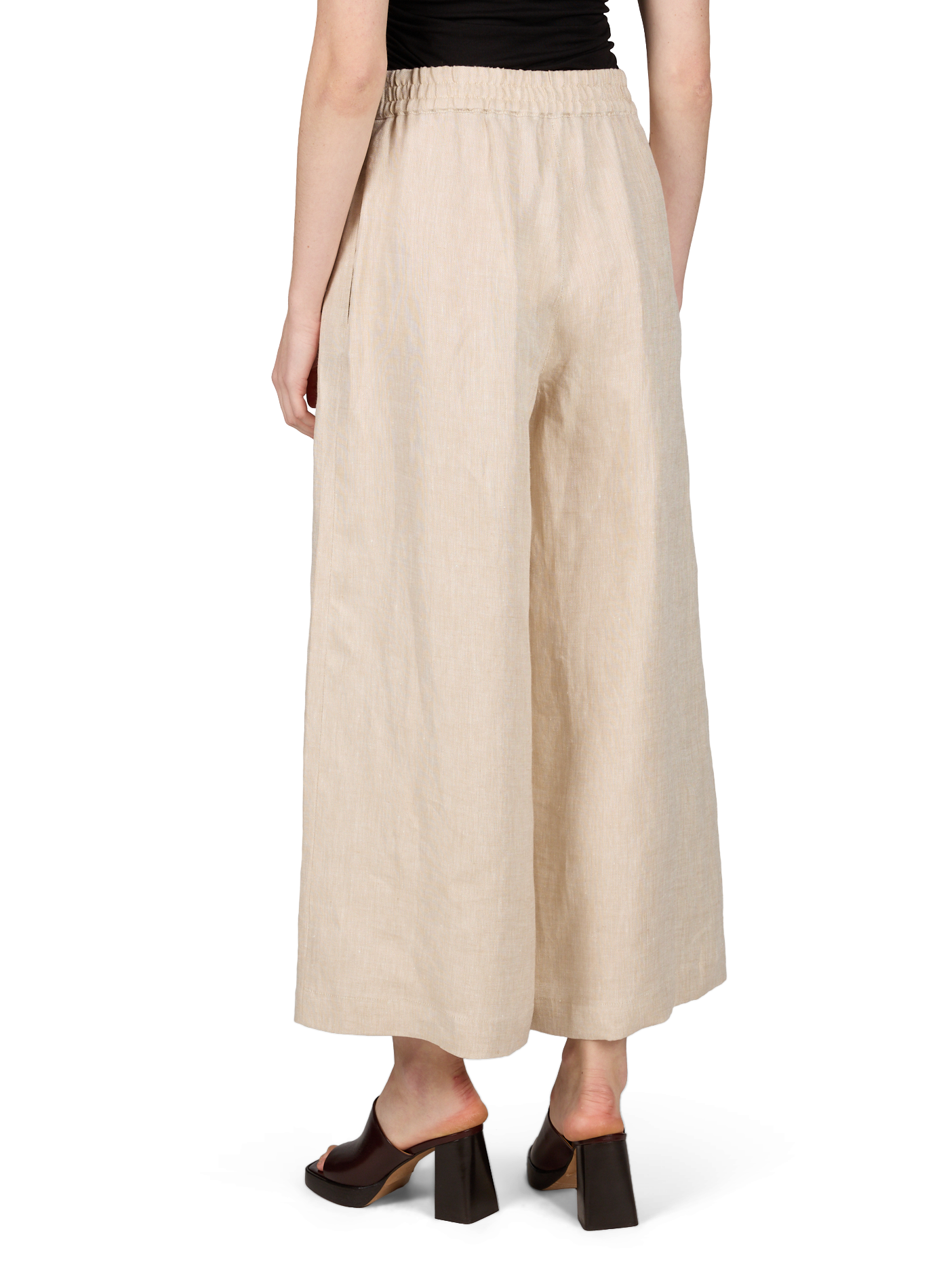 Wide-leg linen trousers MAX MARA WEEK END Beige