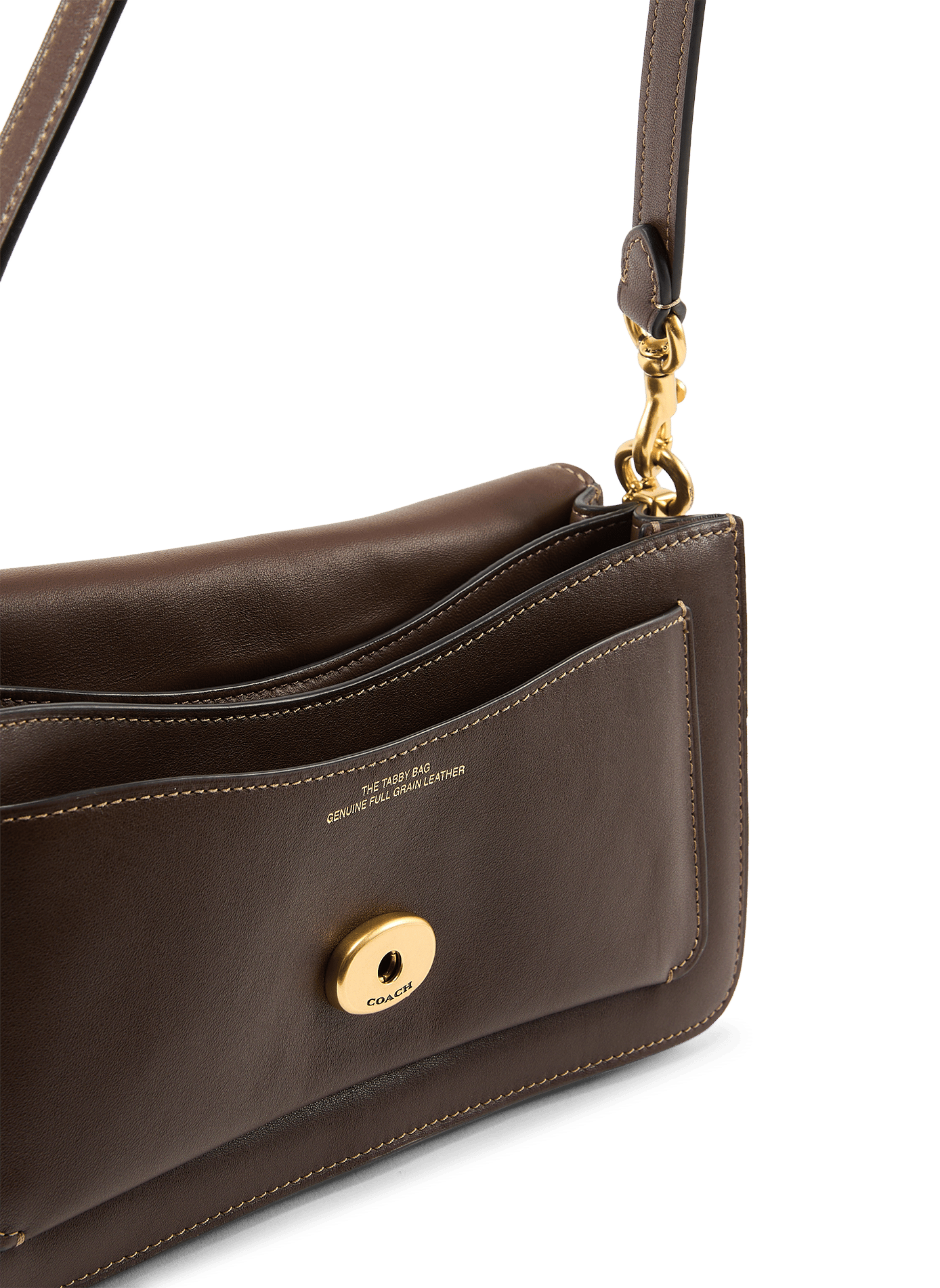 Sac bandoulière en cuir COACH Marron