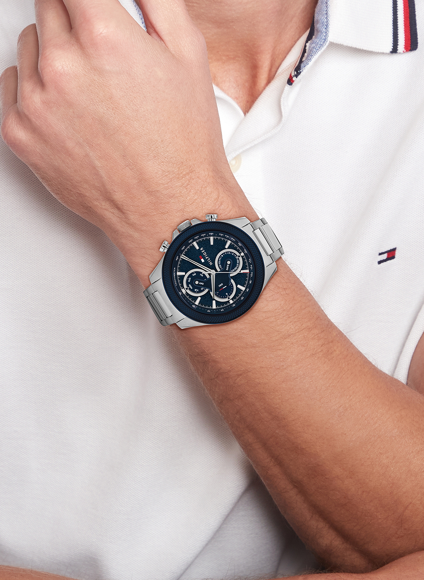 Quartz watch in stainless steel TOMMY HILFIGER MONTRES Blue