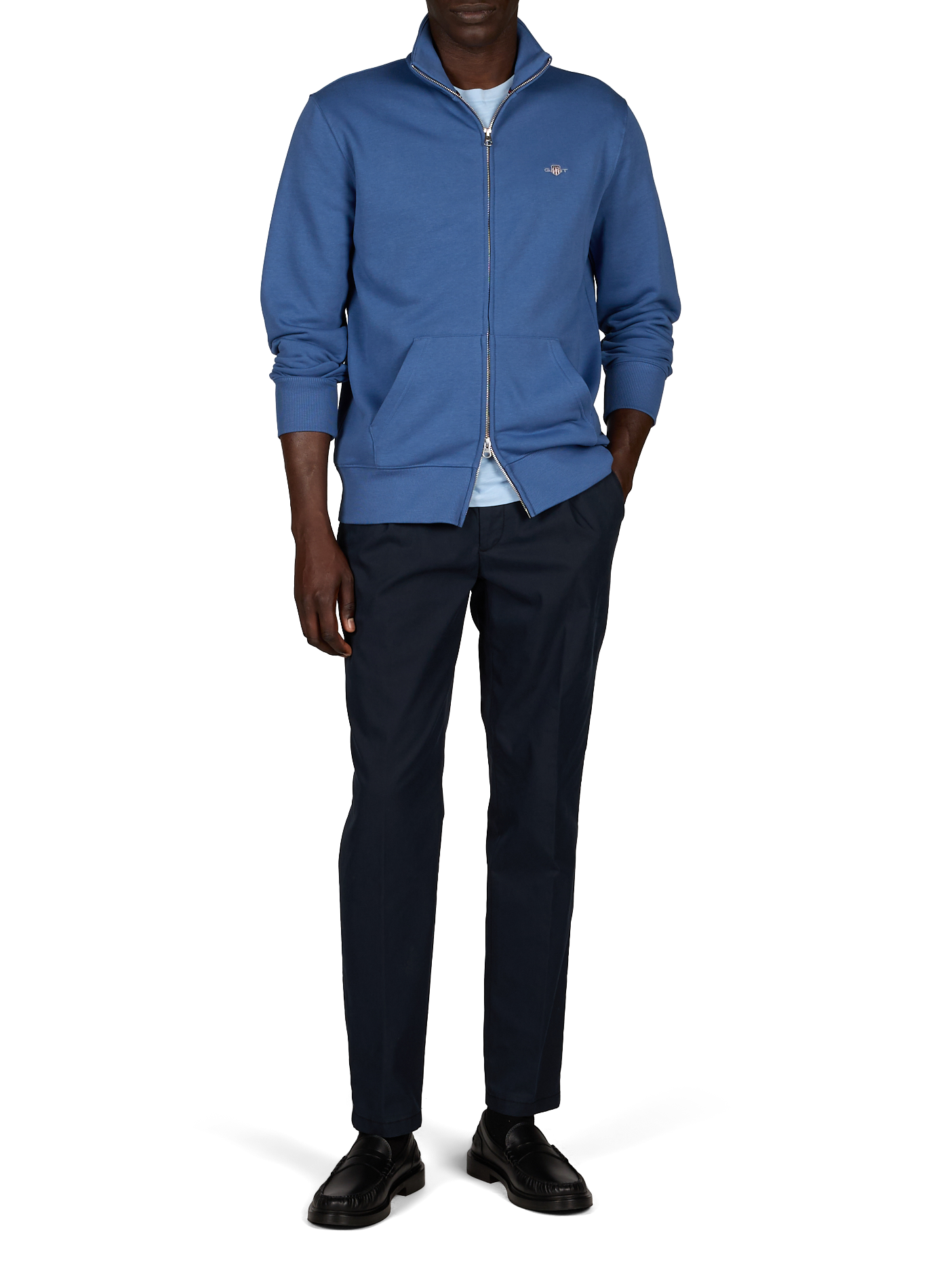 Cotton hoodie GANT Blue