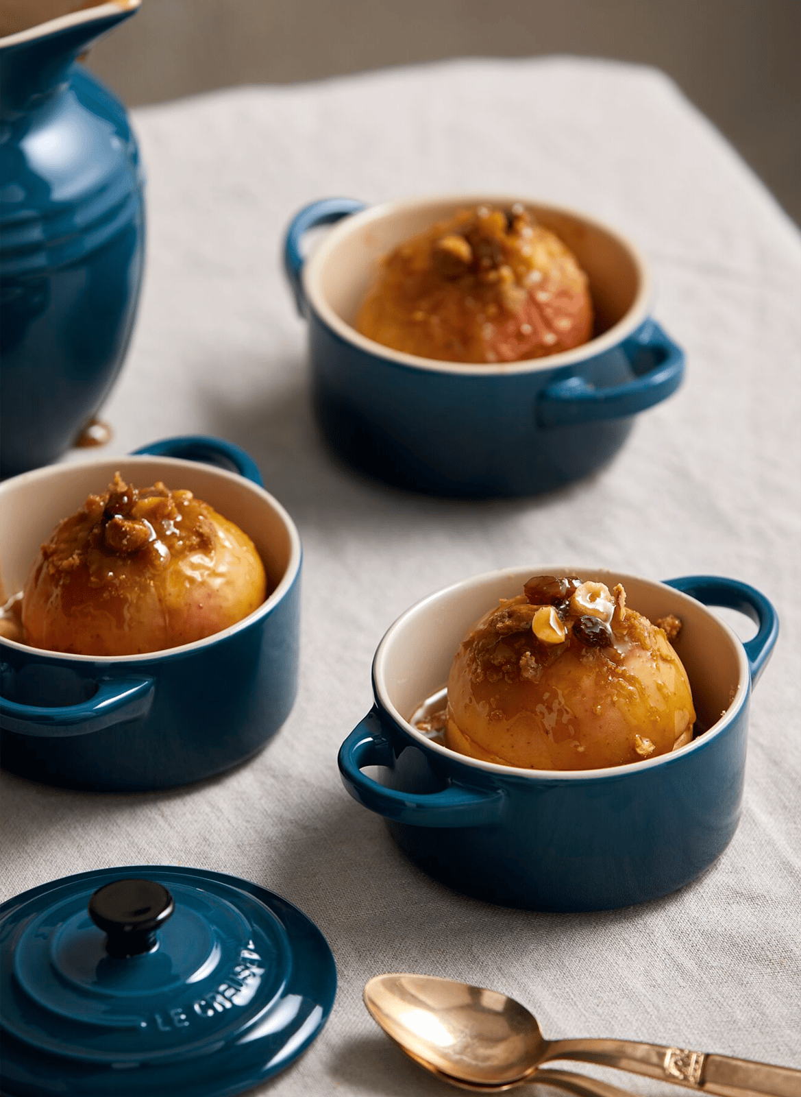 Mini-Kochtopf aus Keramik LE CREUSET Blau