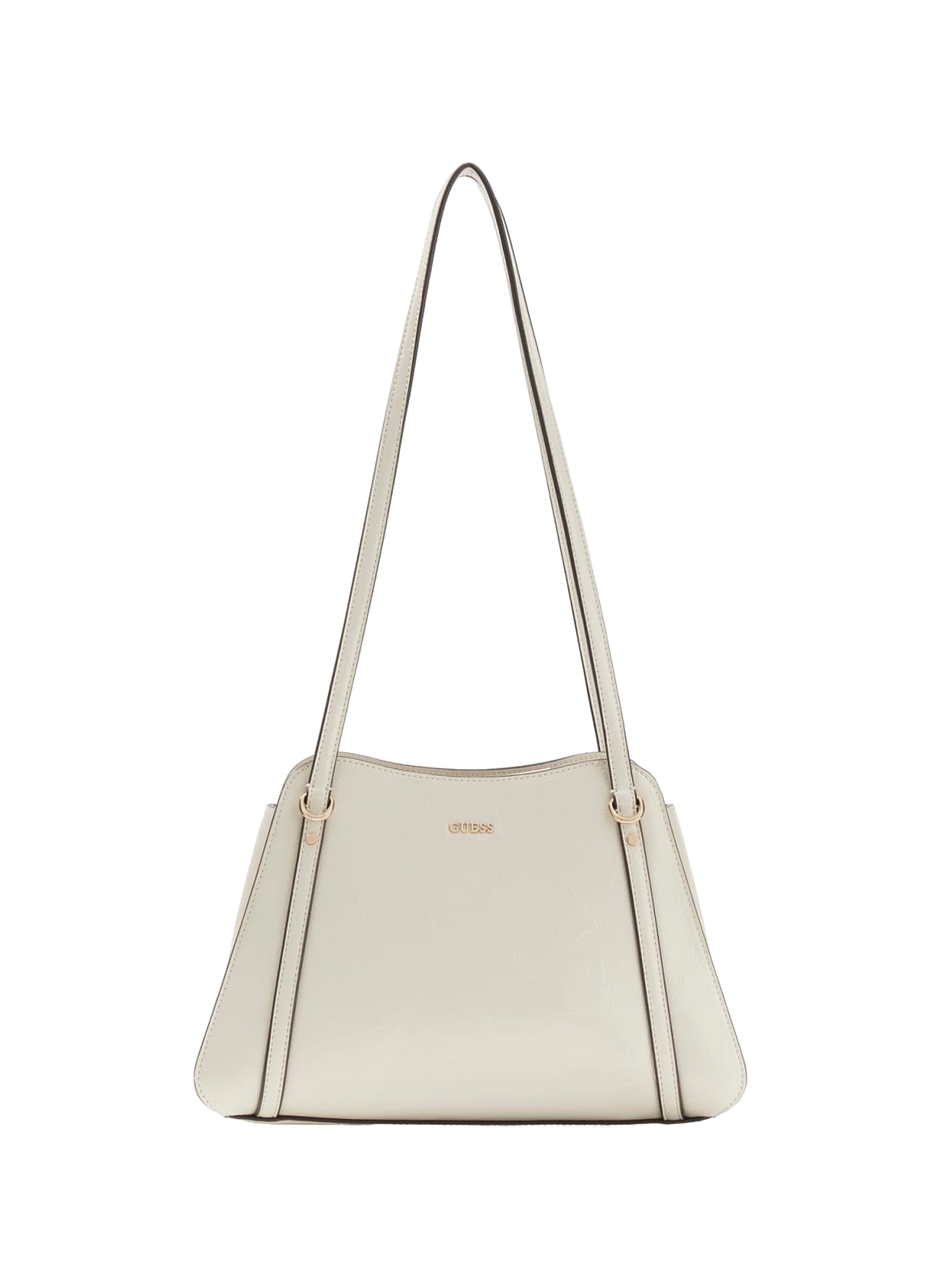 Crackled Patent Leather Bag Xena GUESS Beige