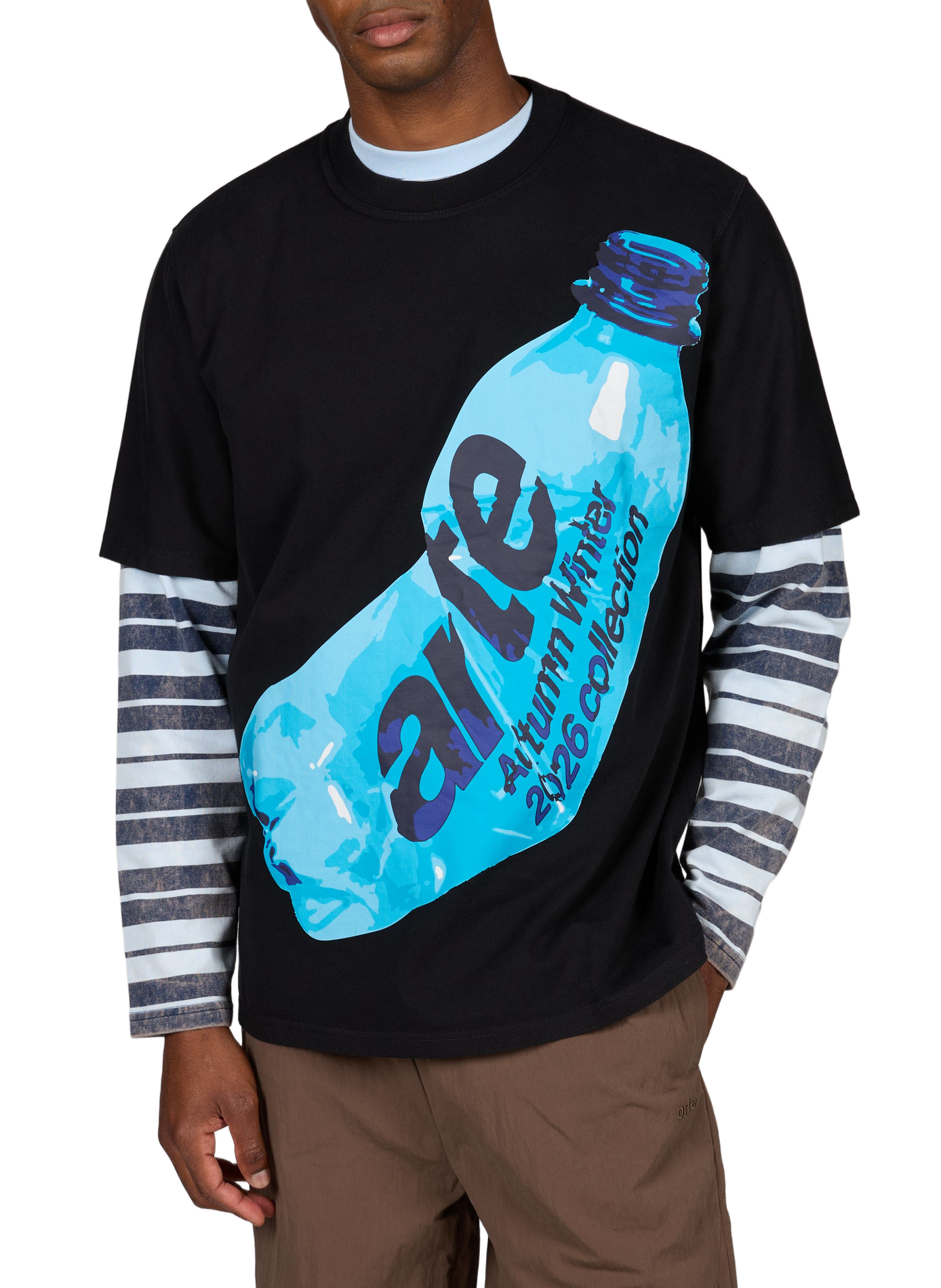 Kurzarm T-Shirt bedruckt aus Baumwolle ARTE ANTWERP Schwarz