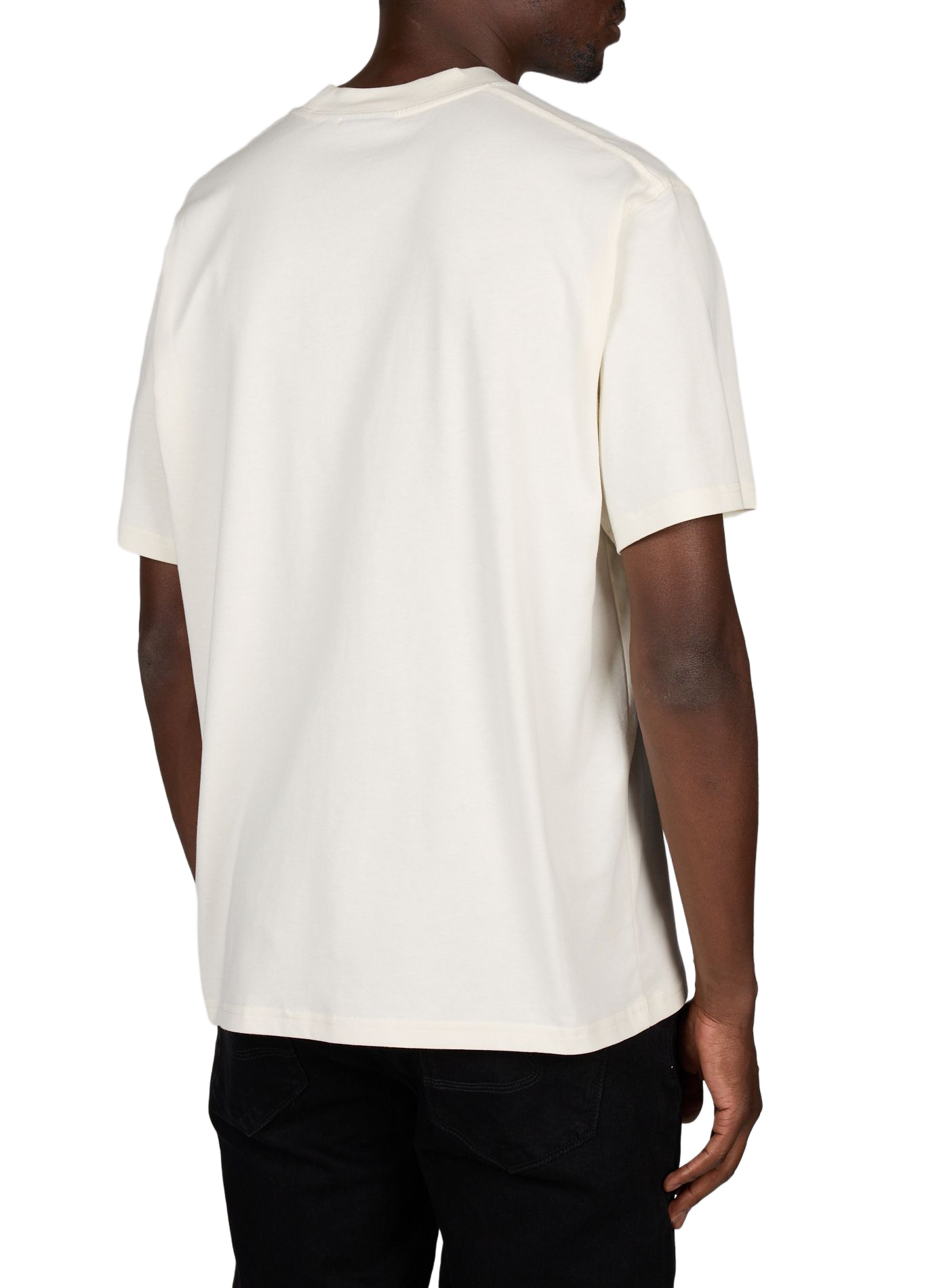 Gerader T-Shirt mit Baumwoll-Patch BARBOUR Weiss