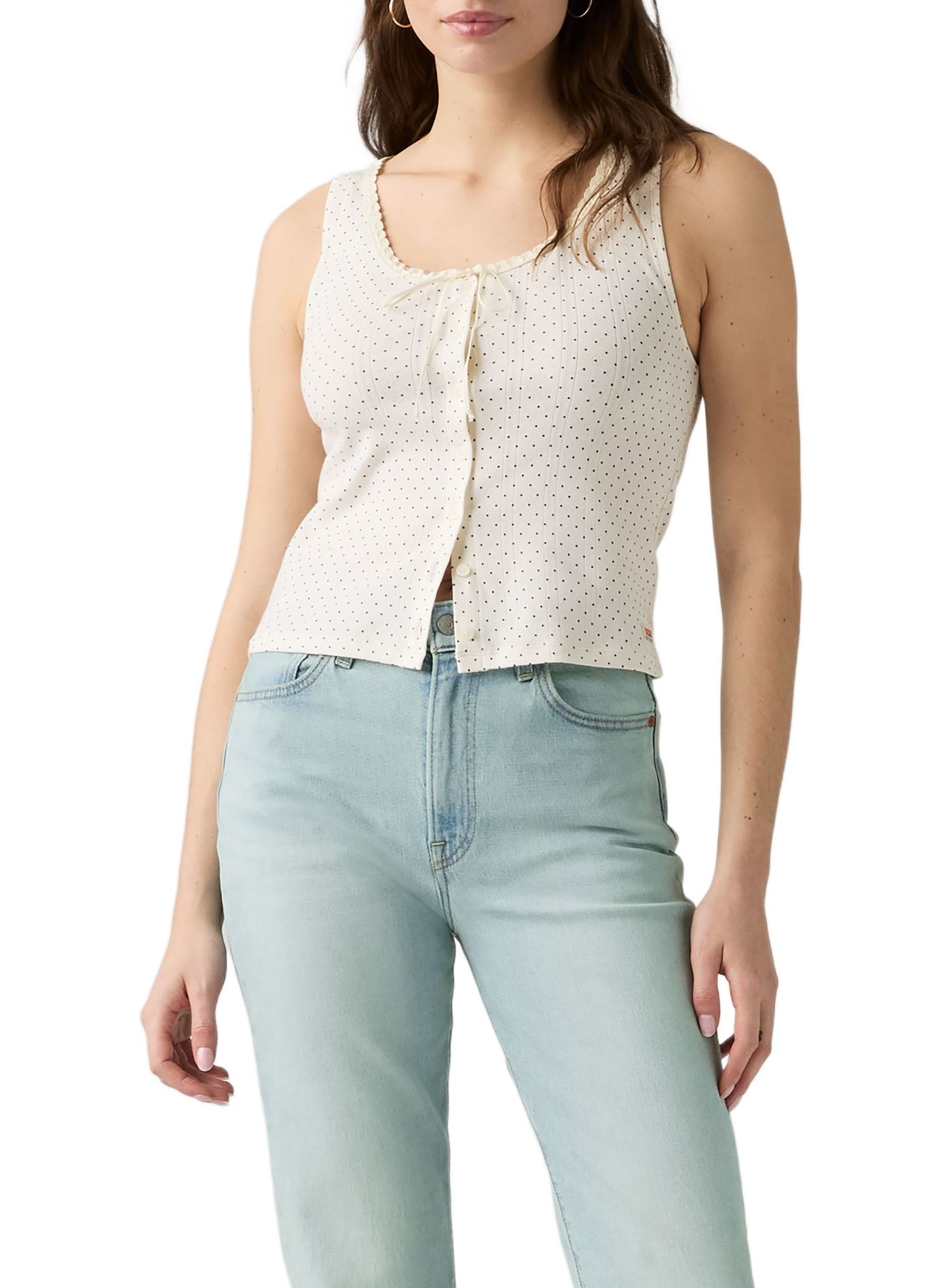 Cotton-blend round-neck T-shirt LEVI'S White