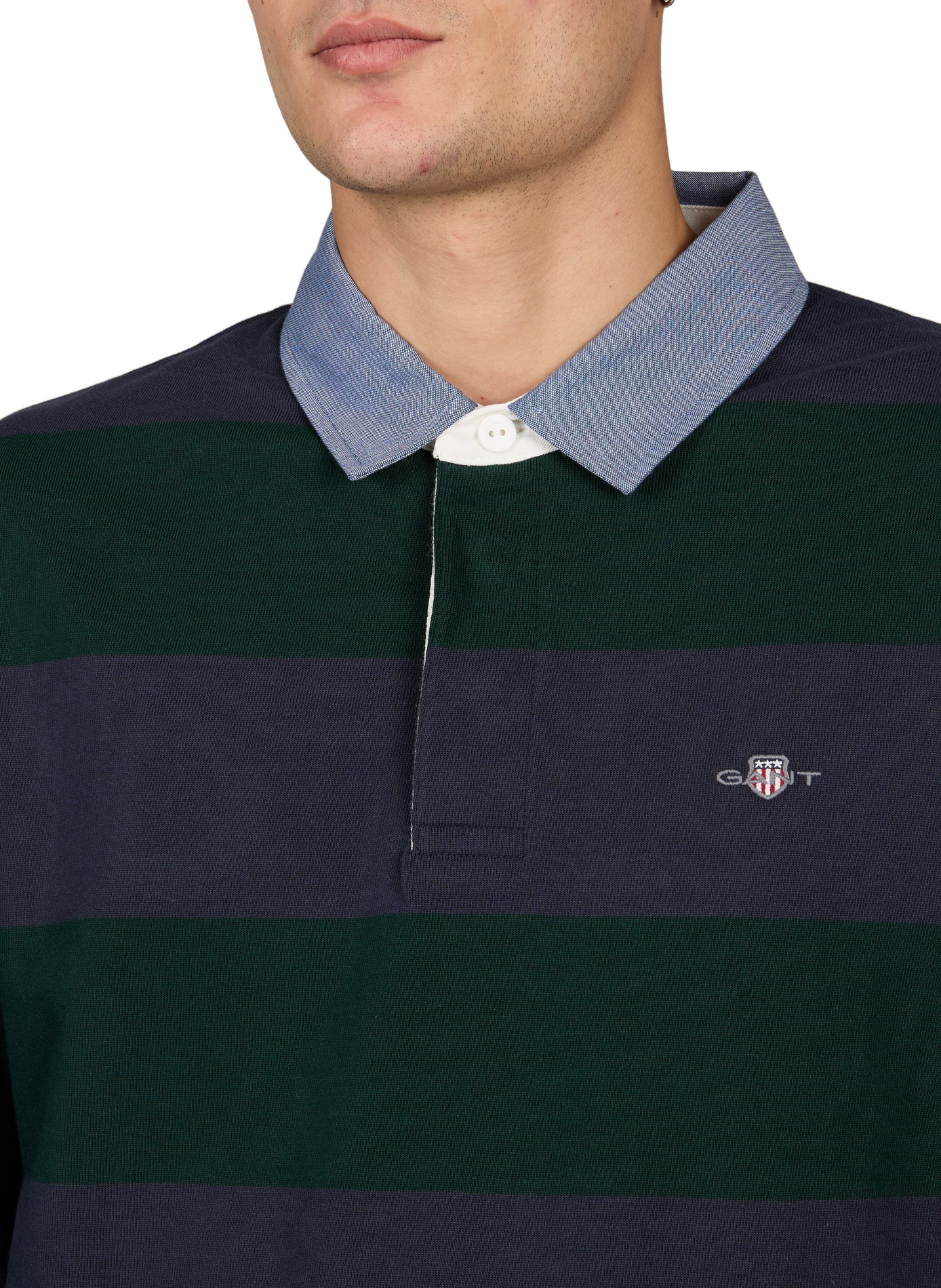 Long-sleeved cotton polo shirt | Green GANT Men