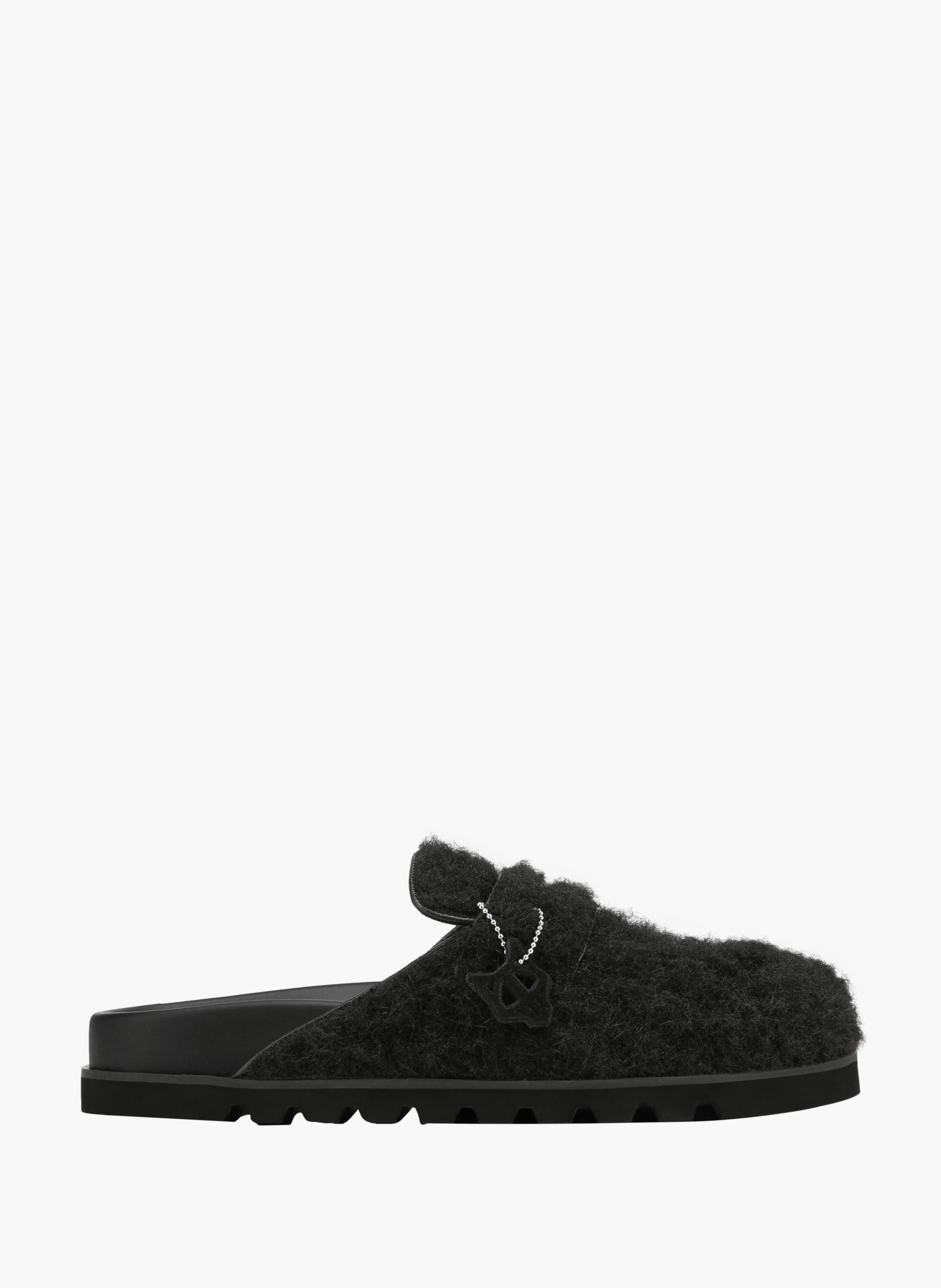 Mules cord en laine NAKED WOLFE Noir