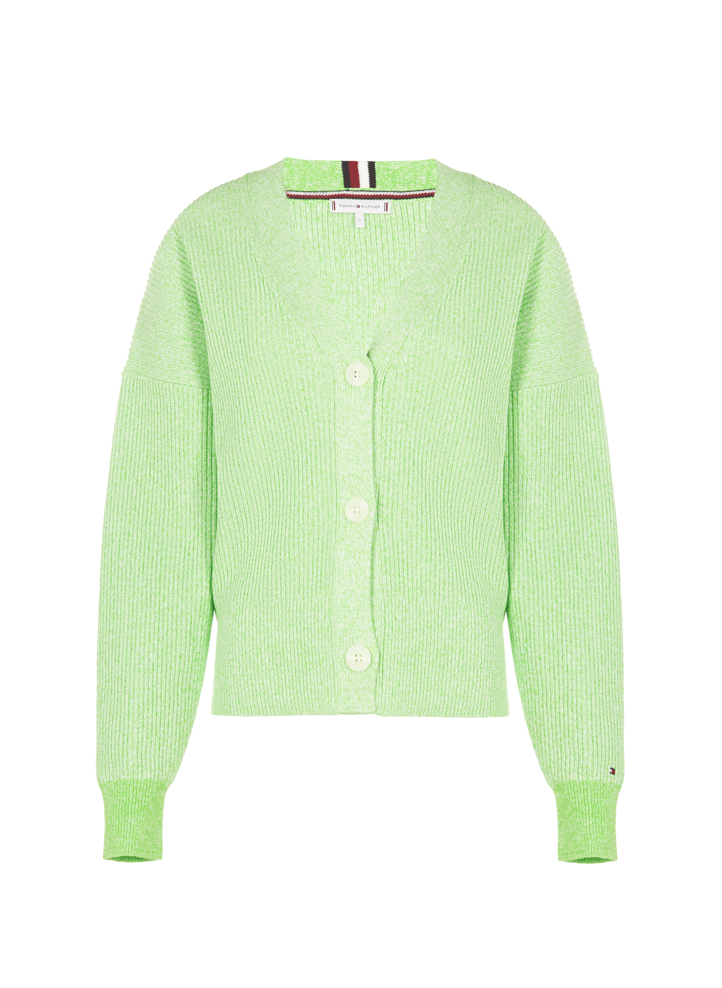 Cardigan côtelé en coton organique