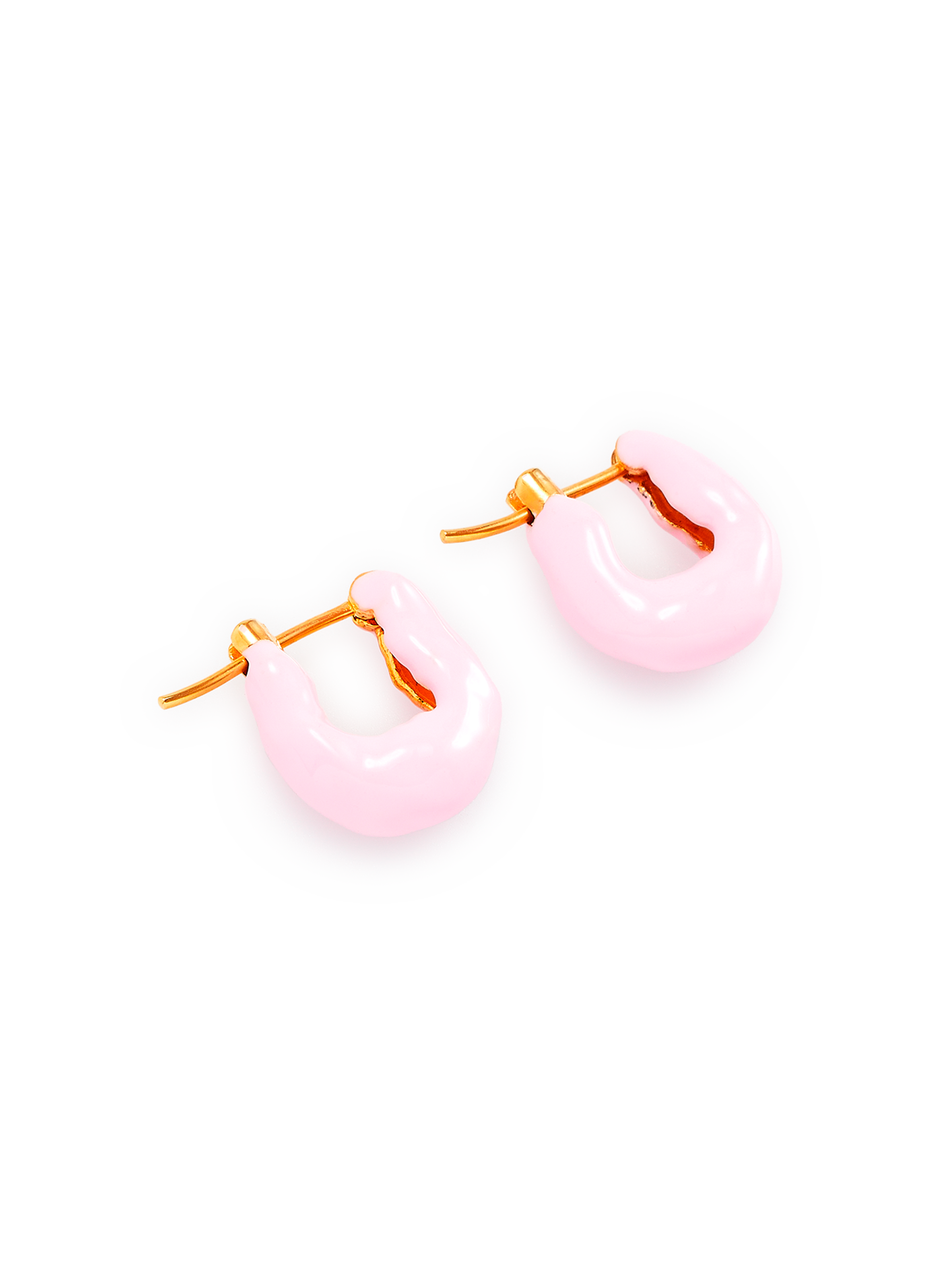 Créoles Wave en laiton plaqué or