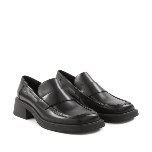Vagabond Dorah Leather Heeled Loafers In Black