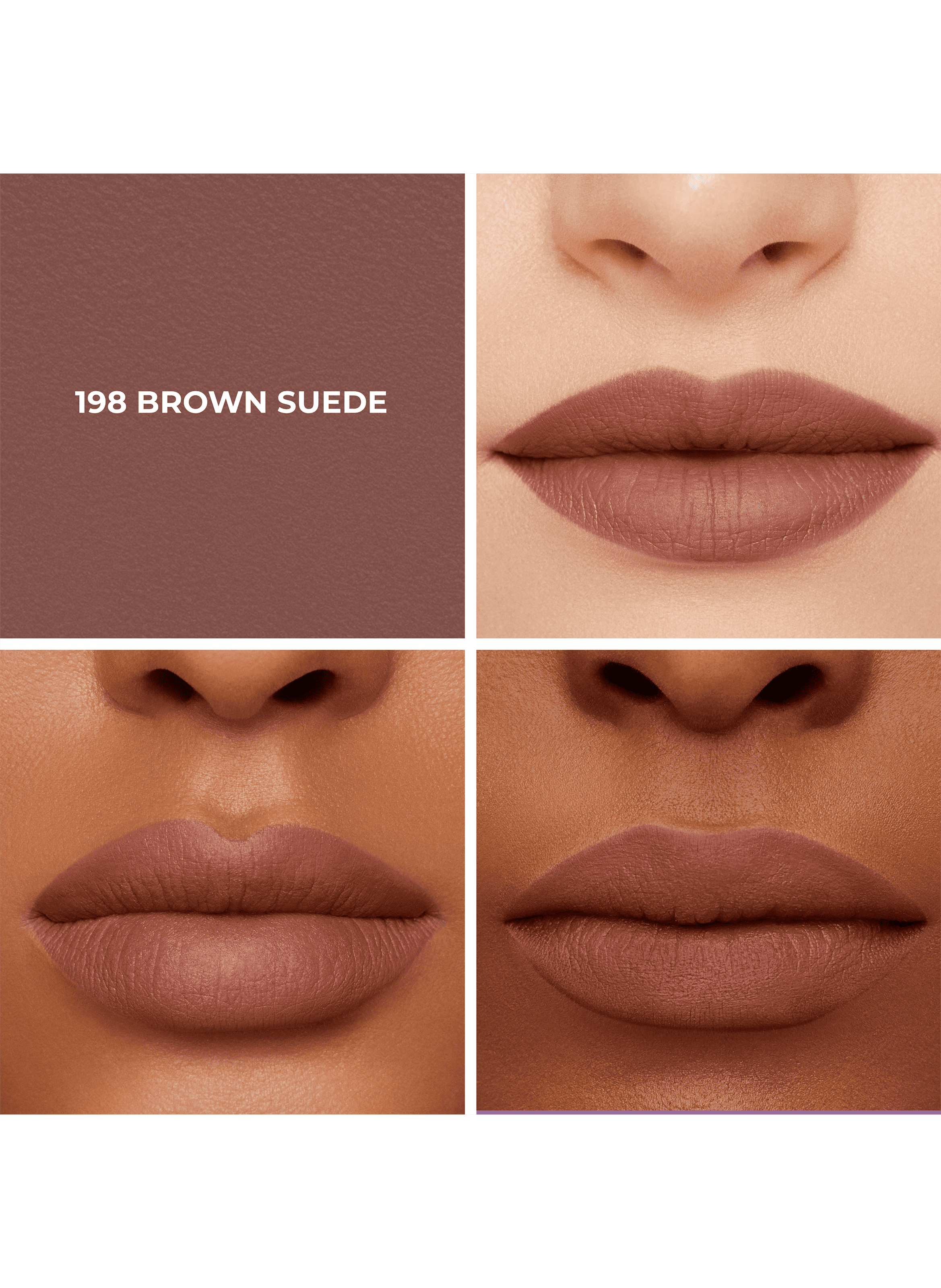 Caviar Smoothing Matte Lipstick Refill LAURA MERCIER 198 brown suede  