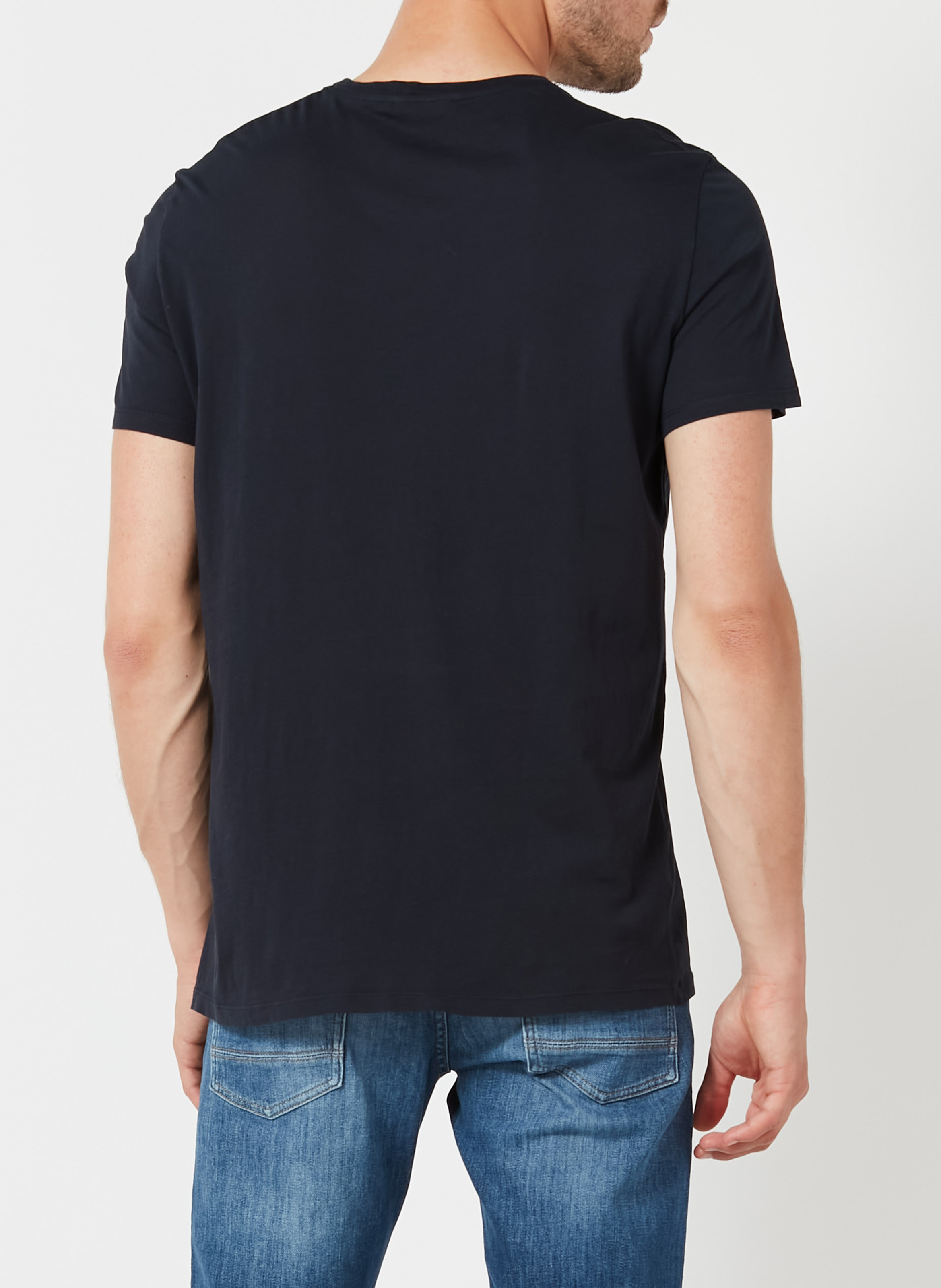 Tee-shirt col rond regular-fit en coton decatur AMERICAN VINTAGE Bleu
