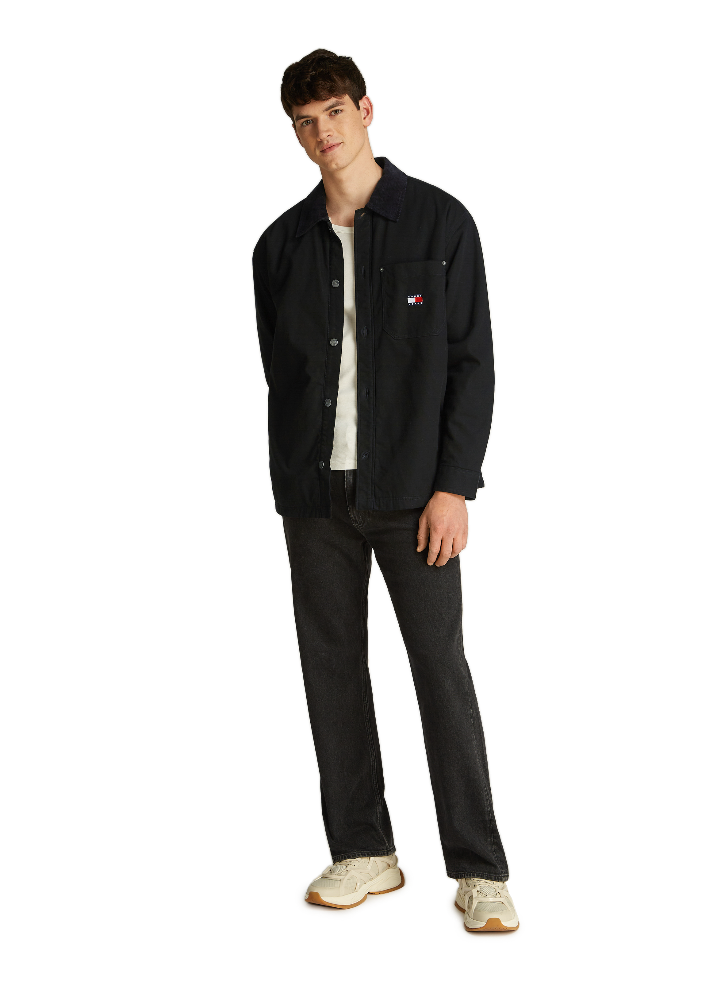 Sherpa-lined overshirt TOMMY HILFIGER Black