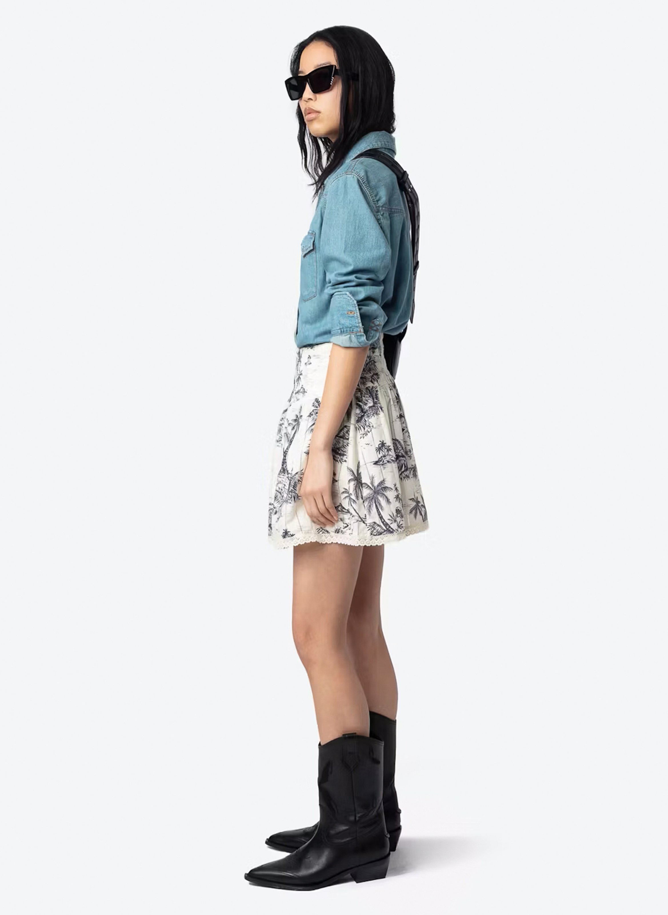 Chemise droite en coton thelma ZADIG&VOLTAIRE Bleu