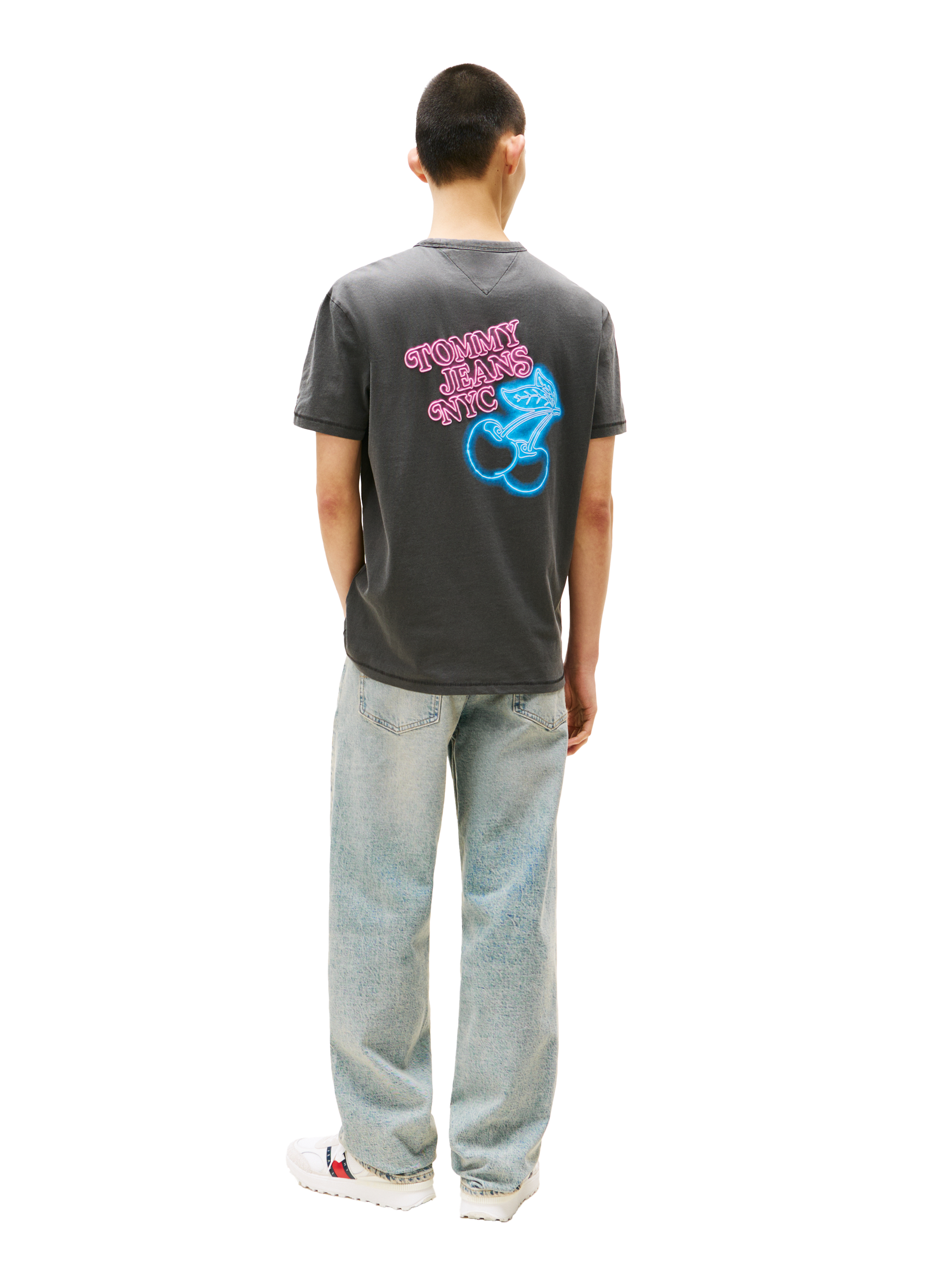 Cotton screen-printed T-shirt TOMMY HILFIGER Black