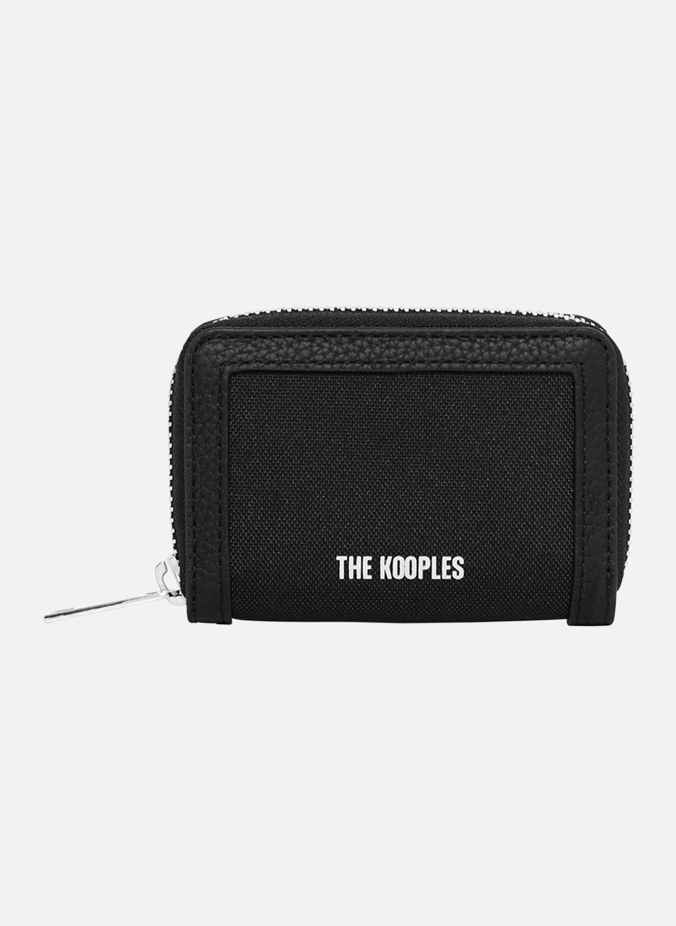Porte-monnaie en canvas et cuir grainé THE KOOPLES