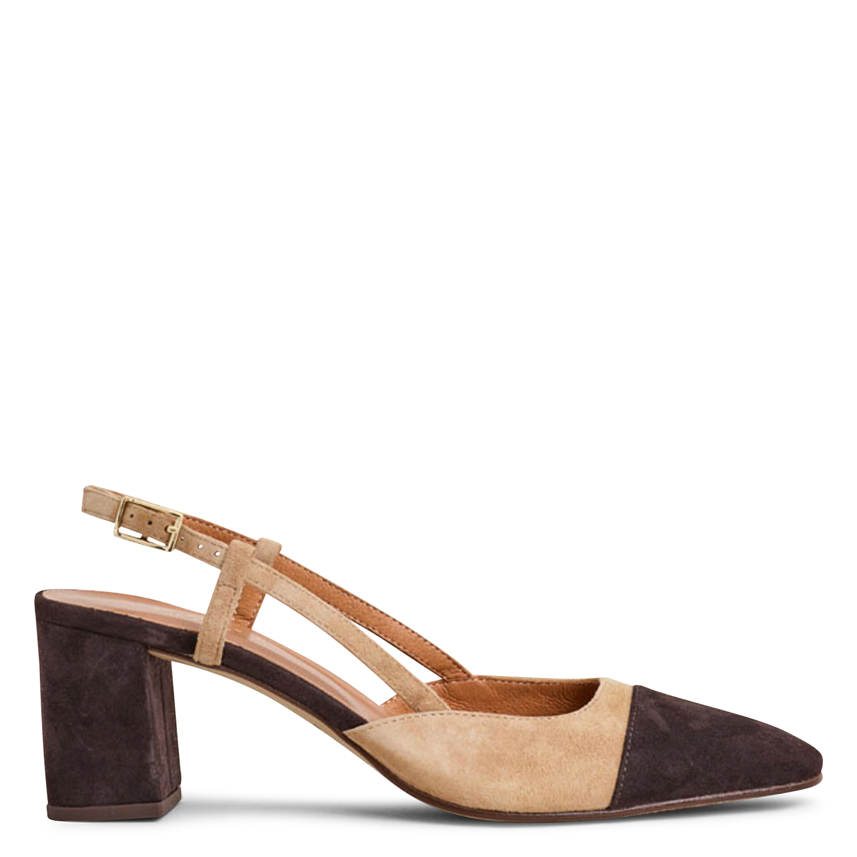 Slingbacks en cuir velours dhapop JONAK Marron