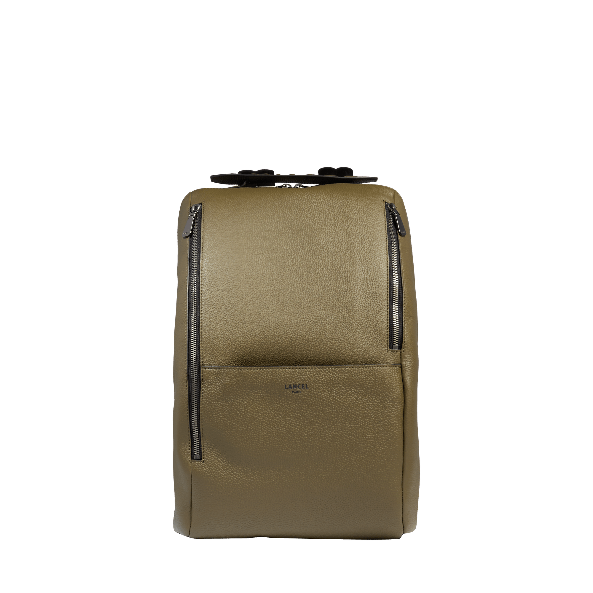 LANCEL Sac à dos zippé 15'6 origami de lancel en cuir Vert