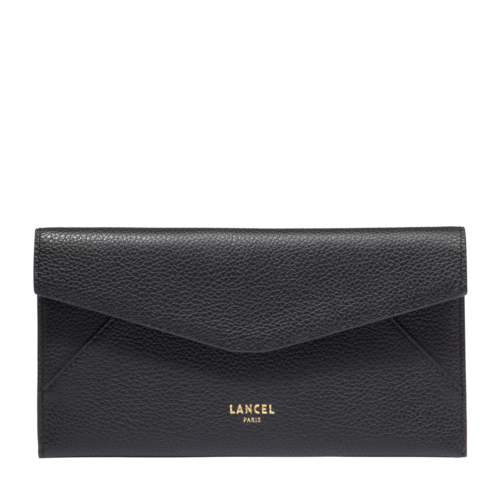 Enveloppe rabat l enveloppe de lancel en cuir LANCEL Noir