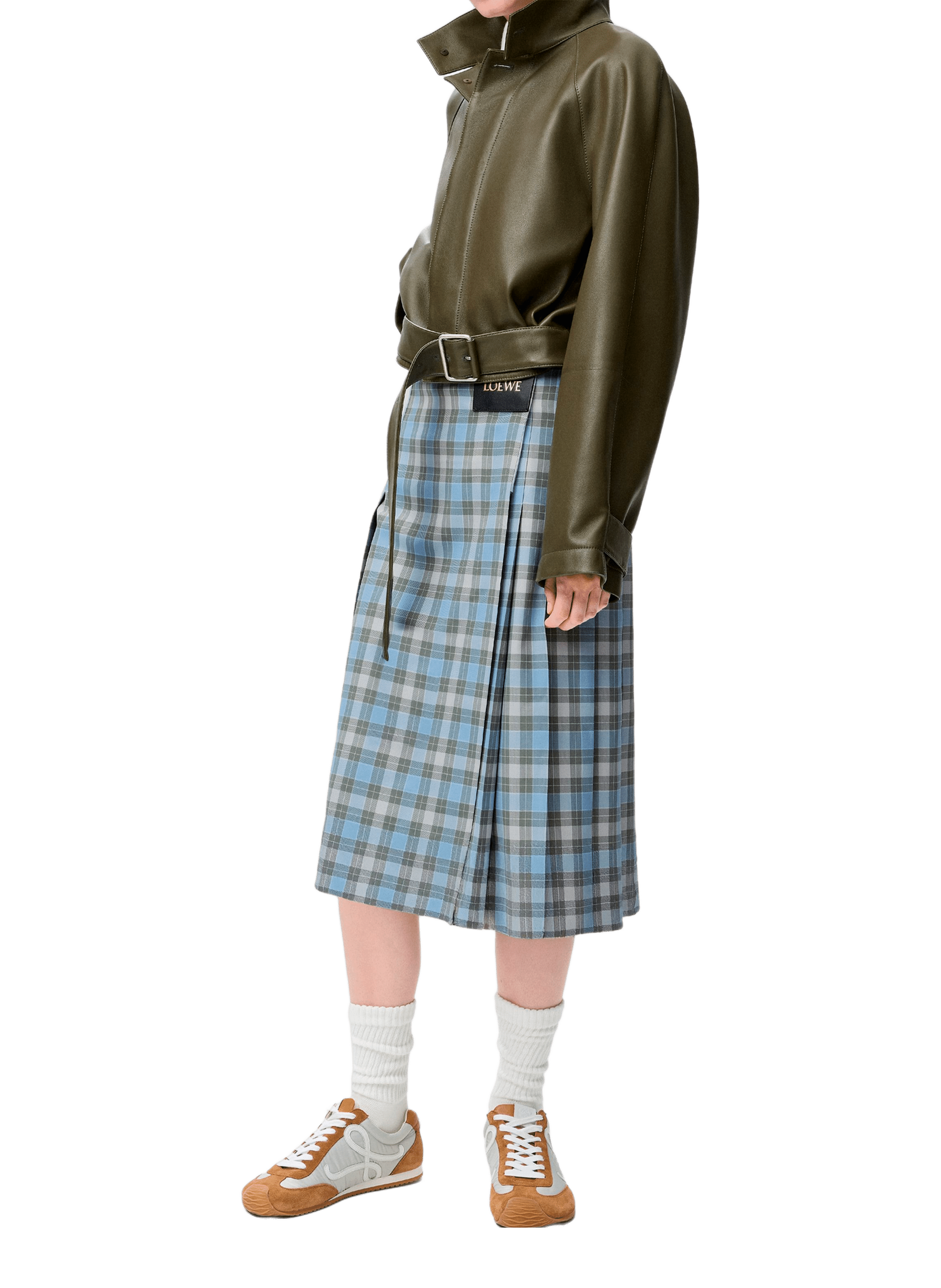 Pleated skirt in a wool blend LOEWE Blue