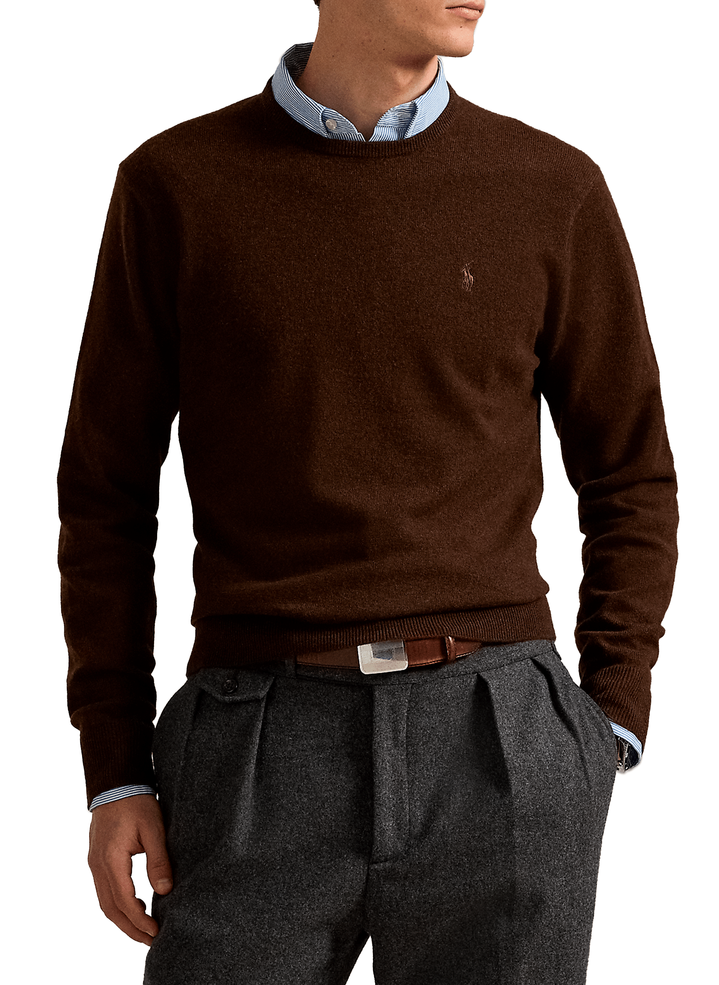POLO RALPH LAUREN  Round-neck wool jumper Beige