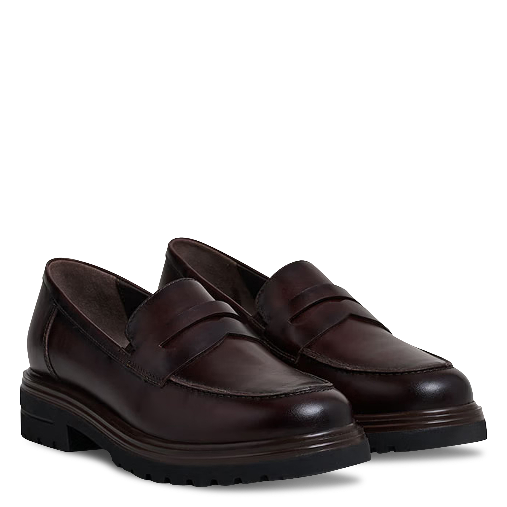 Mocassins en cuir arlo Rouge