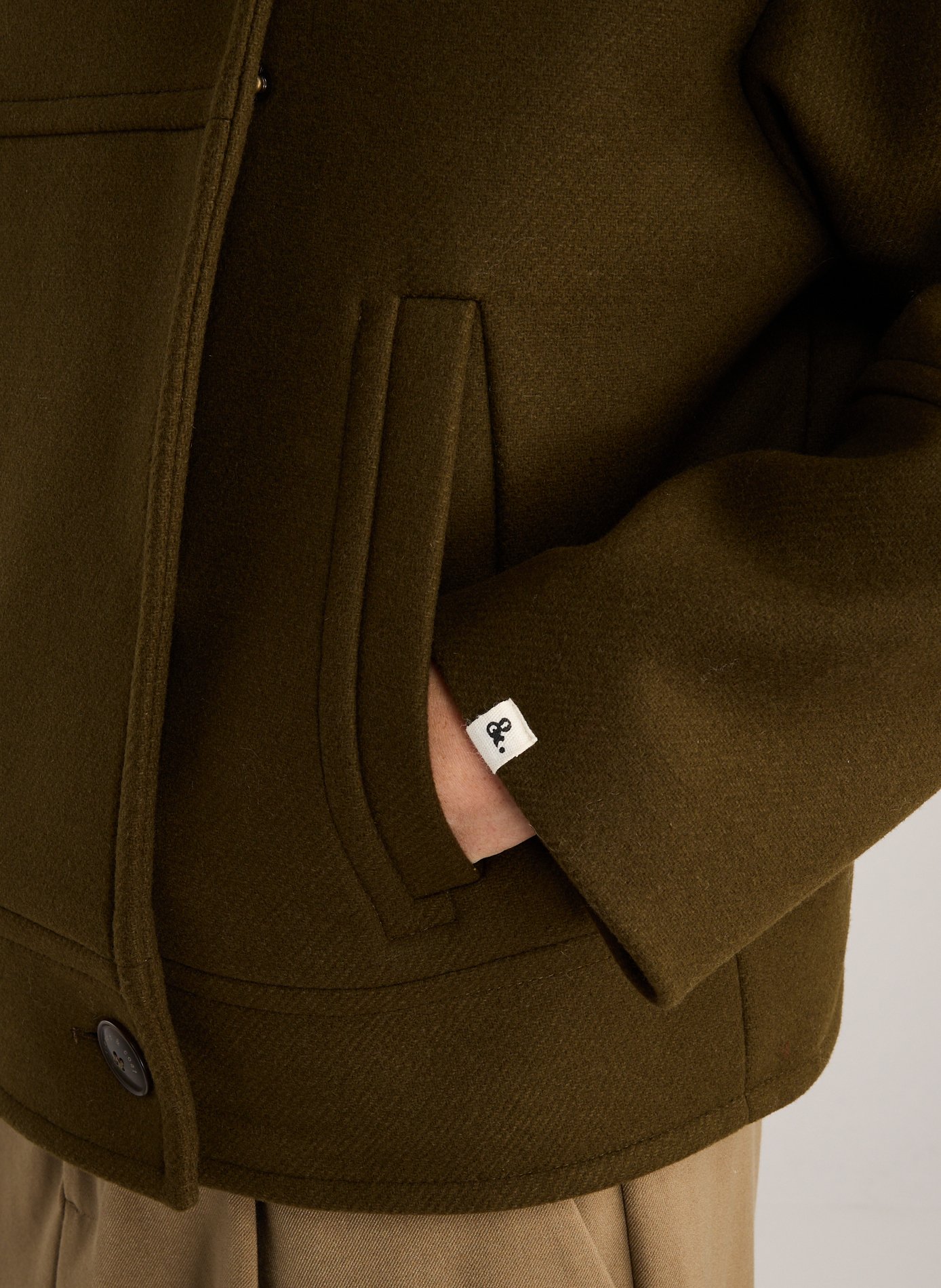 Oversized Mably coat in blended virgin wool TRENCH & COAT Khaki