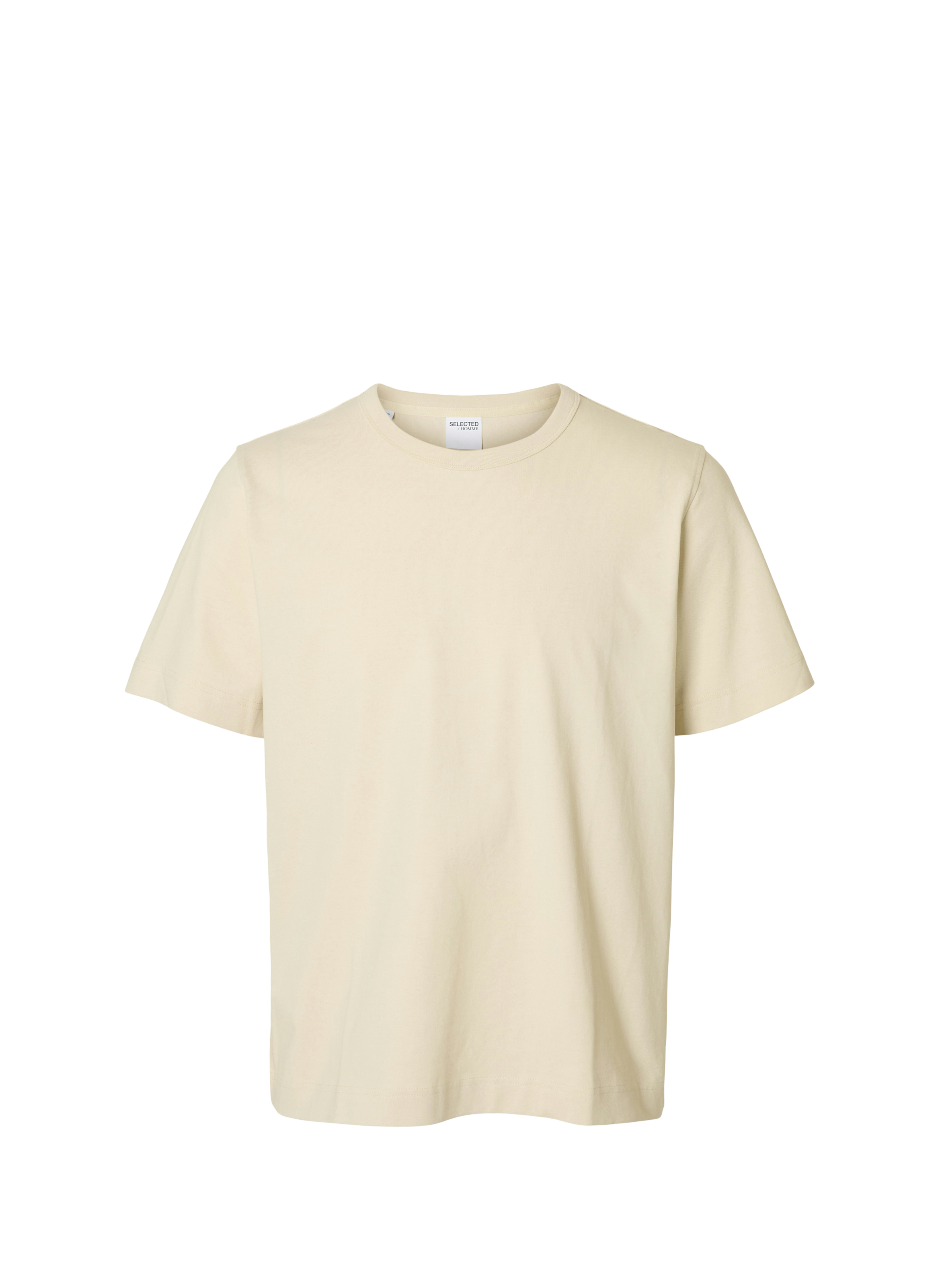T-shirt coupe droite avec motif  SELECTED Beige
