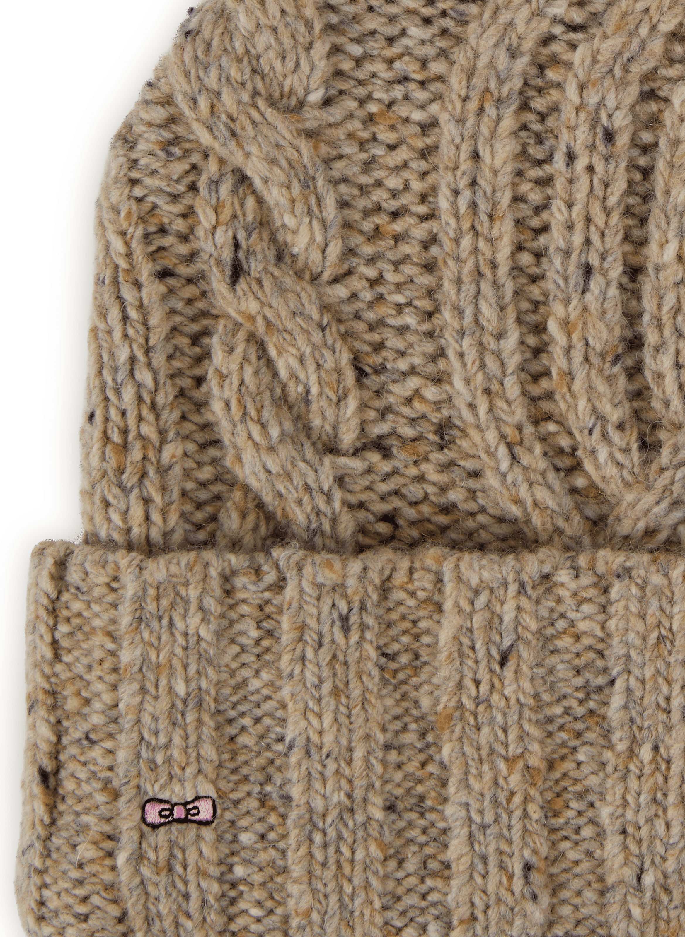 Wool blend knitted hat EDEN PARK Beige