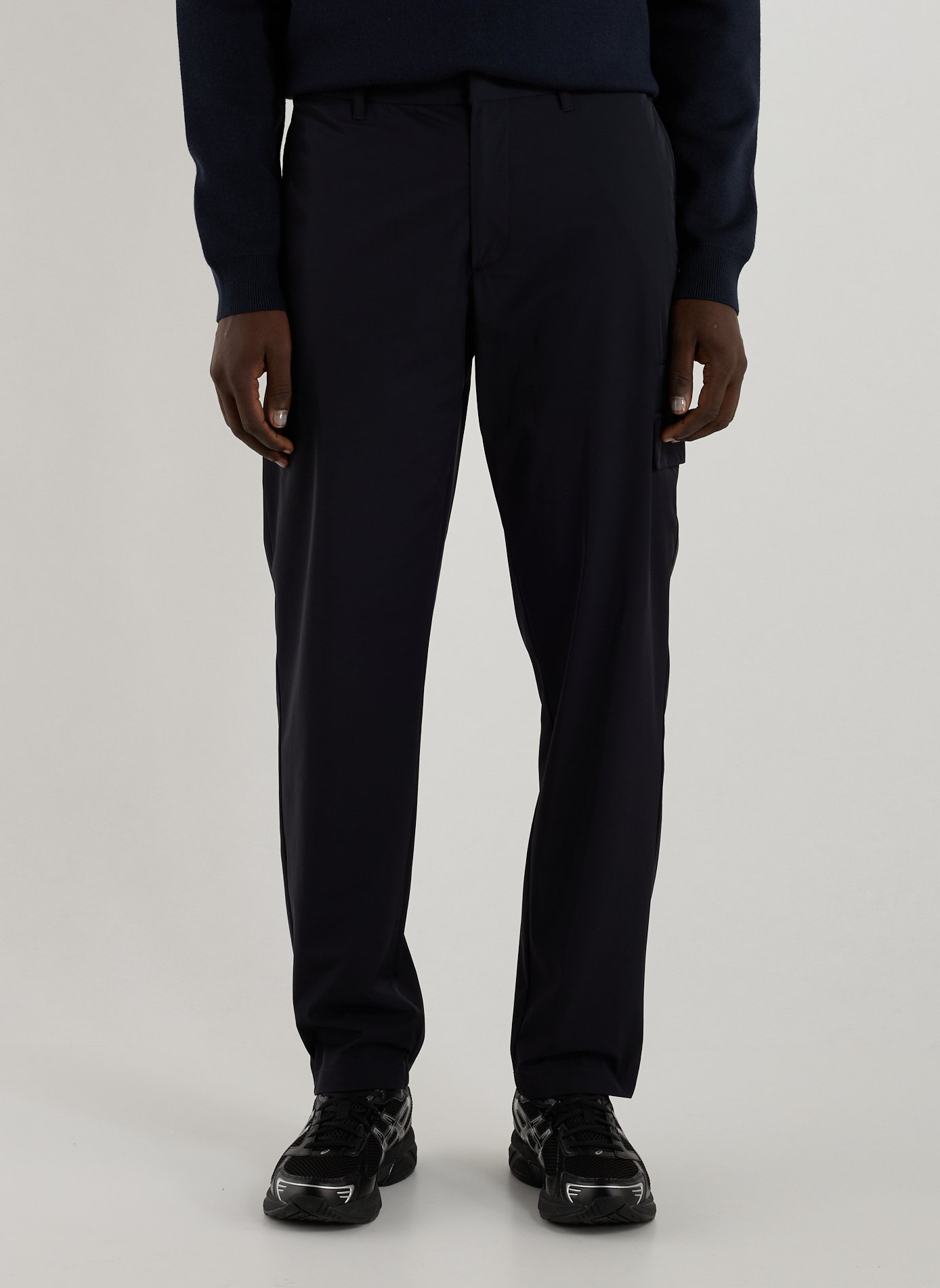 ARMANI EXCHANGE Straight Leg Pants in Solid Color Blue