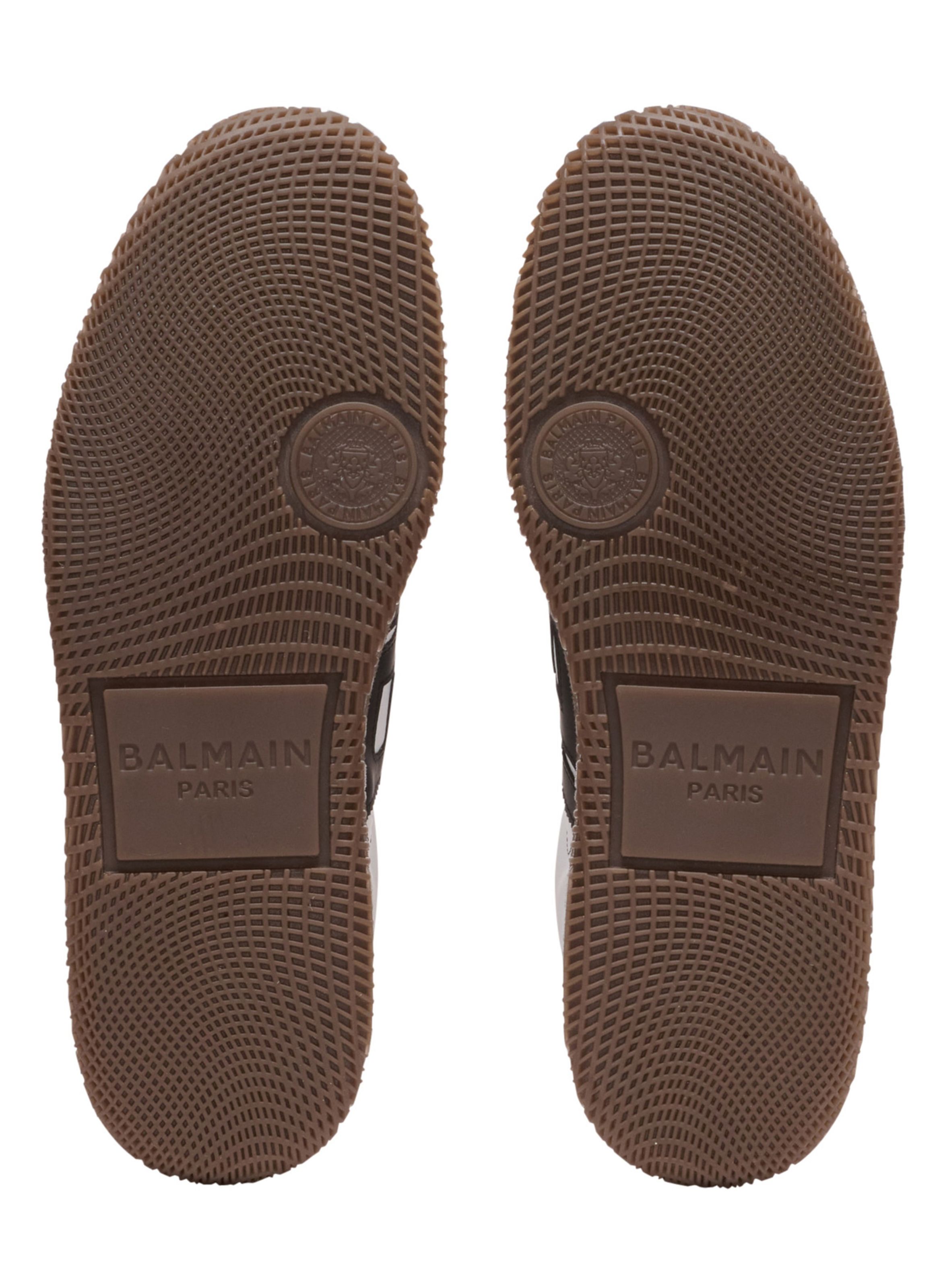 Baskets balmain swan en daim et nylon BALMAIN Blanc