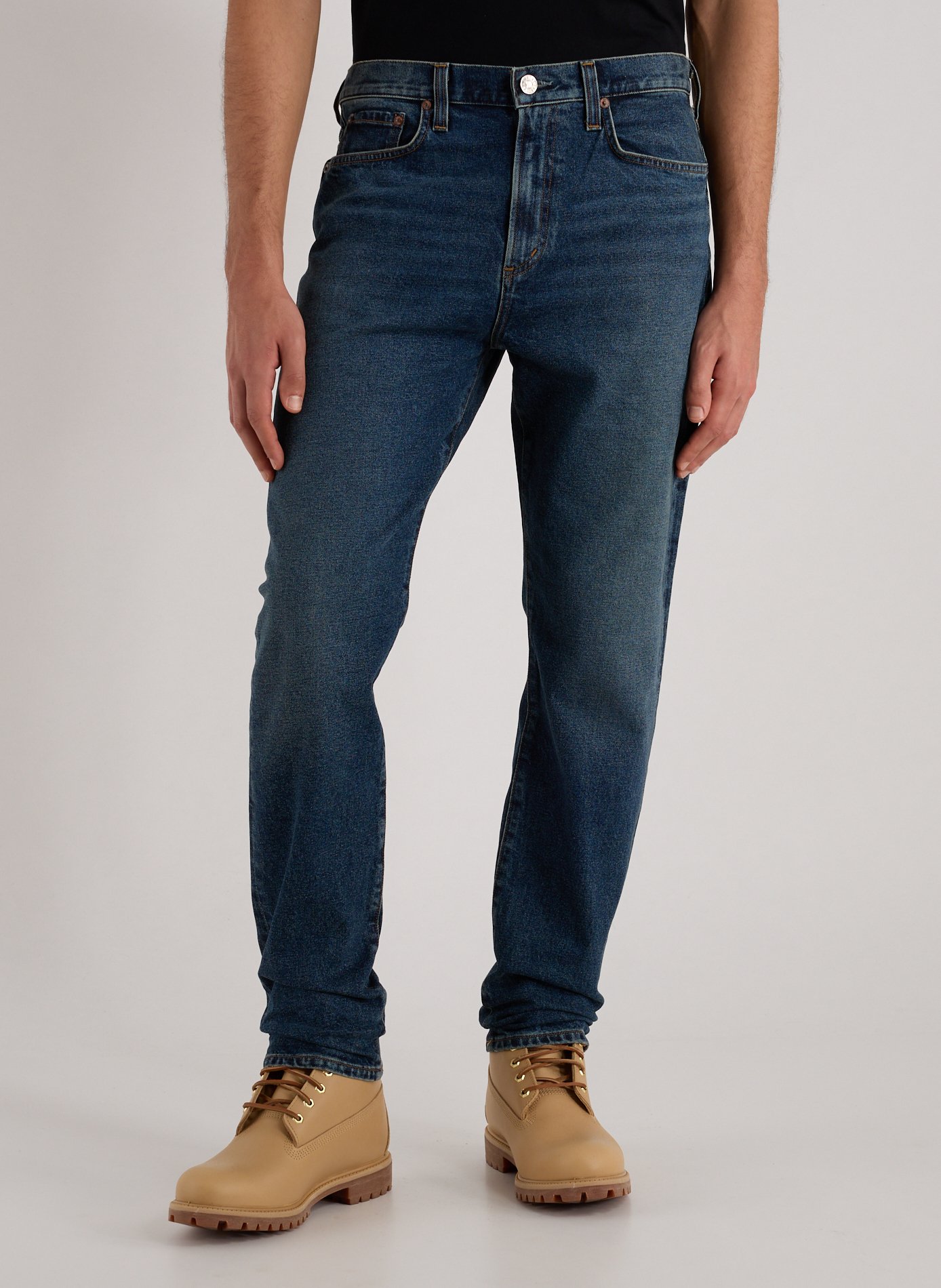 AGOLDE Five-pocket cotton blend jeans Blue