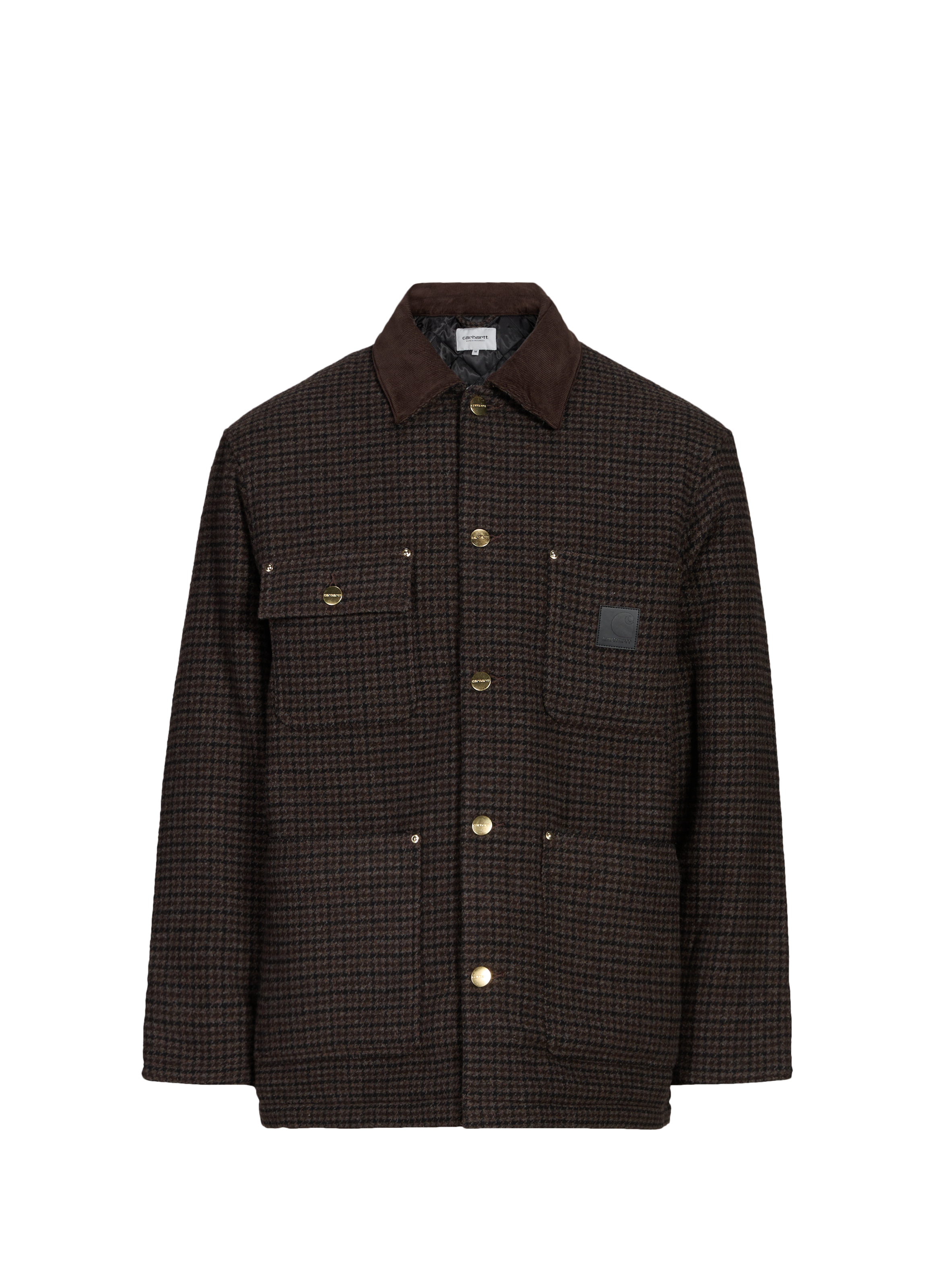 CARHARTT WIP Blouson col classique en pied-de-poule Marron
