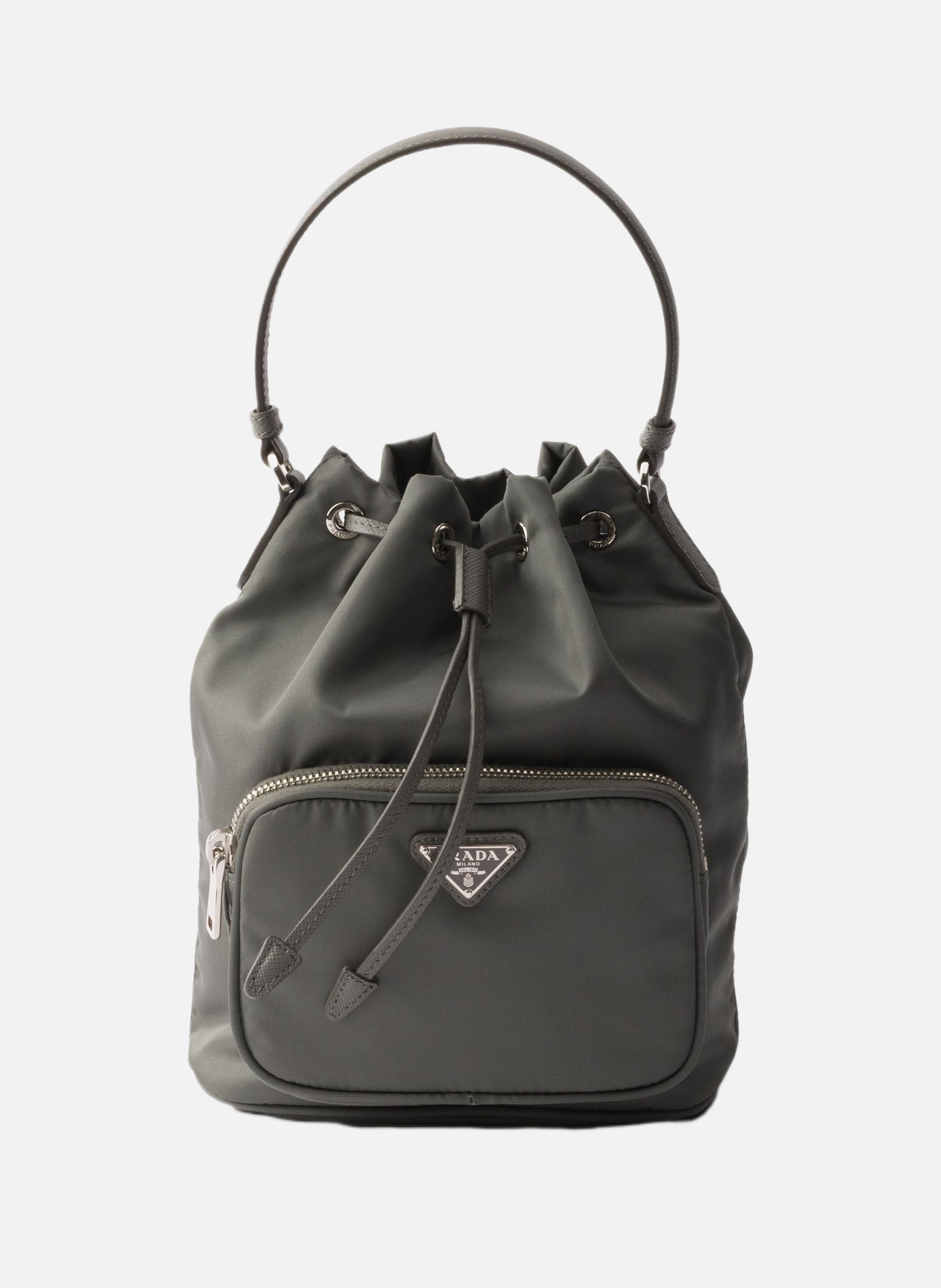 Sac seau prada duet en re-nylon PRADA Gris