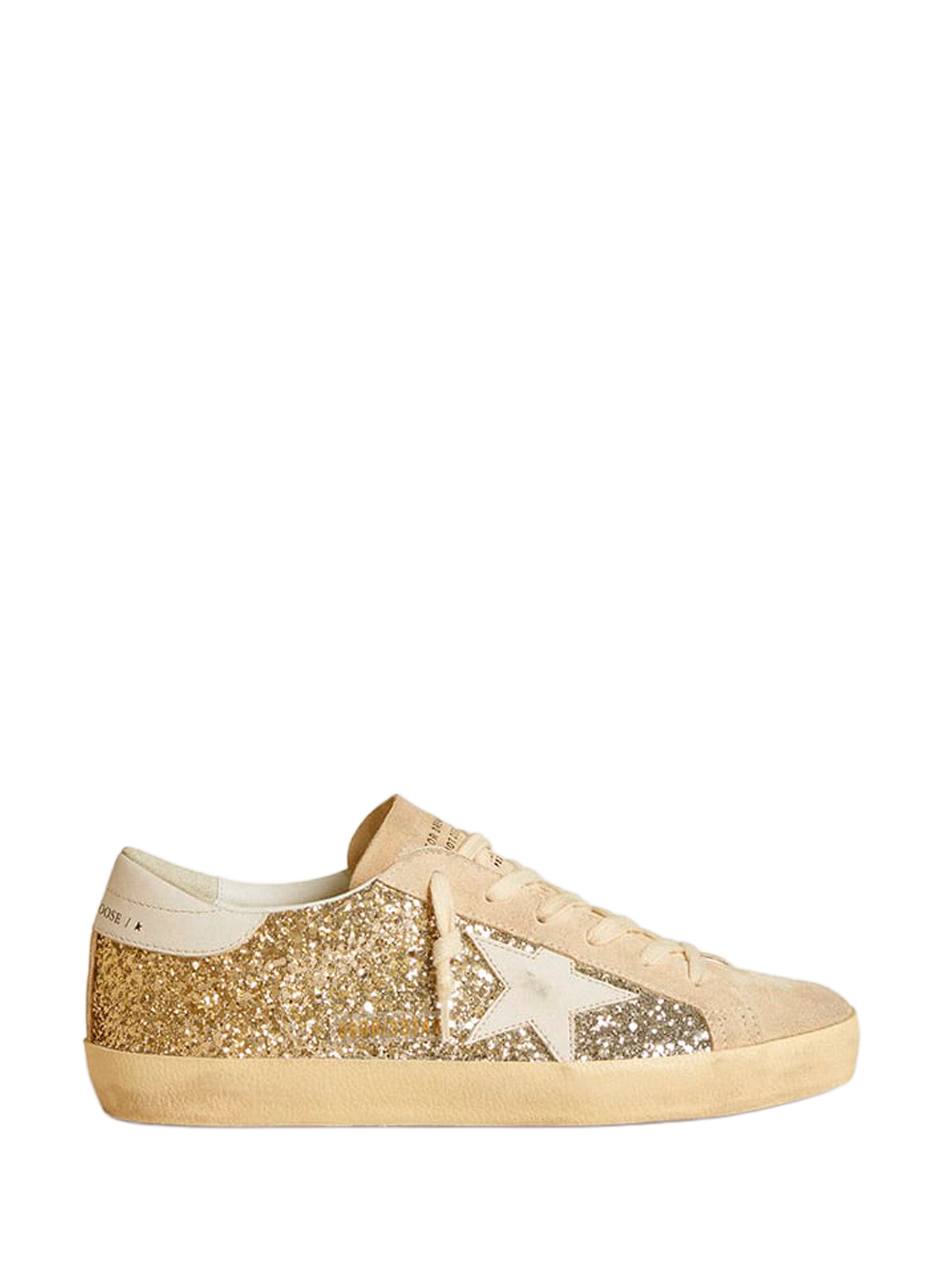 Baskets Super-Star à paillette GOLDEN GOOSE Doré