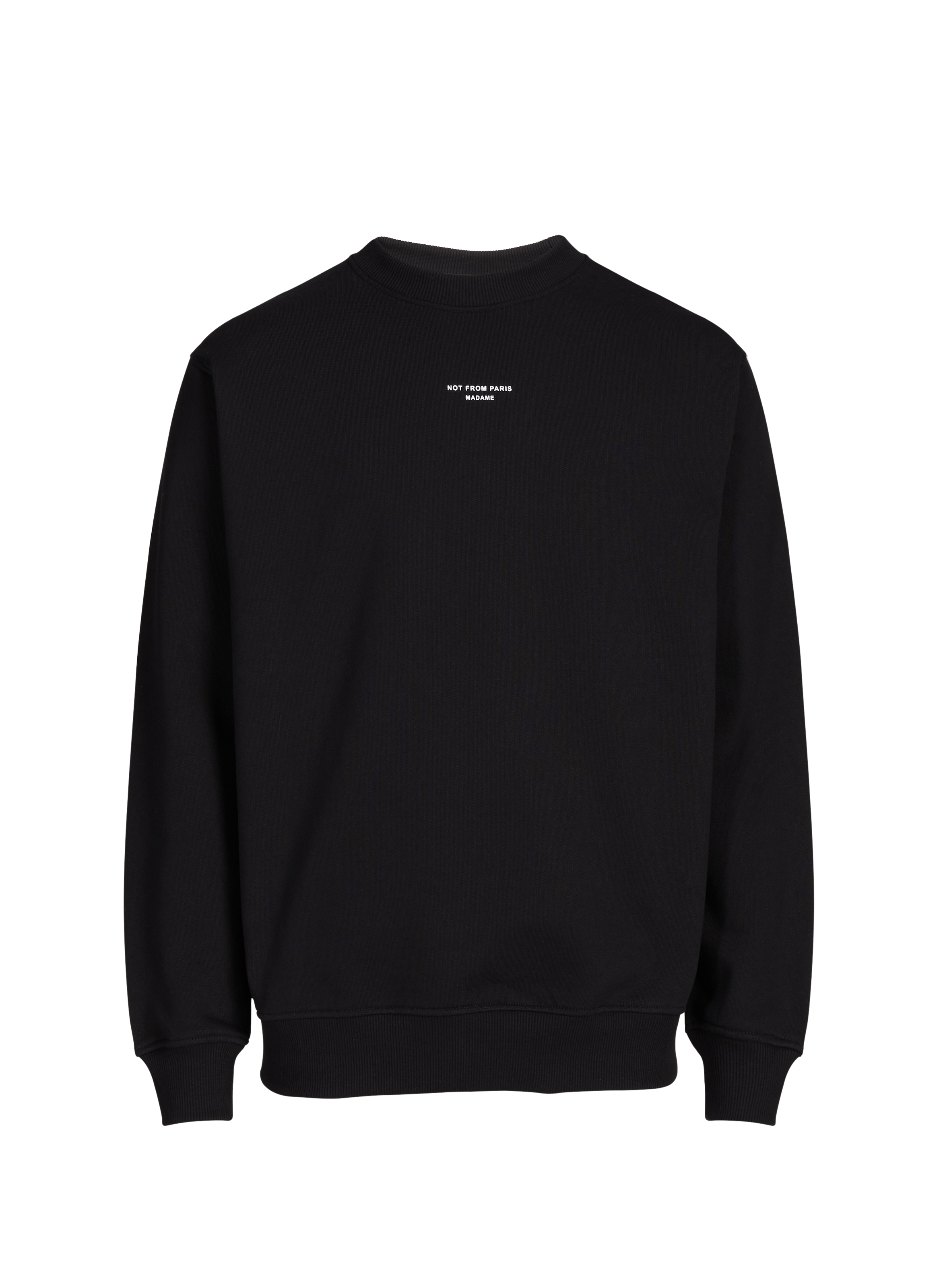 Round neck cotton sweatshirt DROLE DE MONSIEUR Black