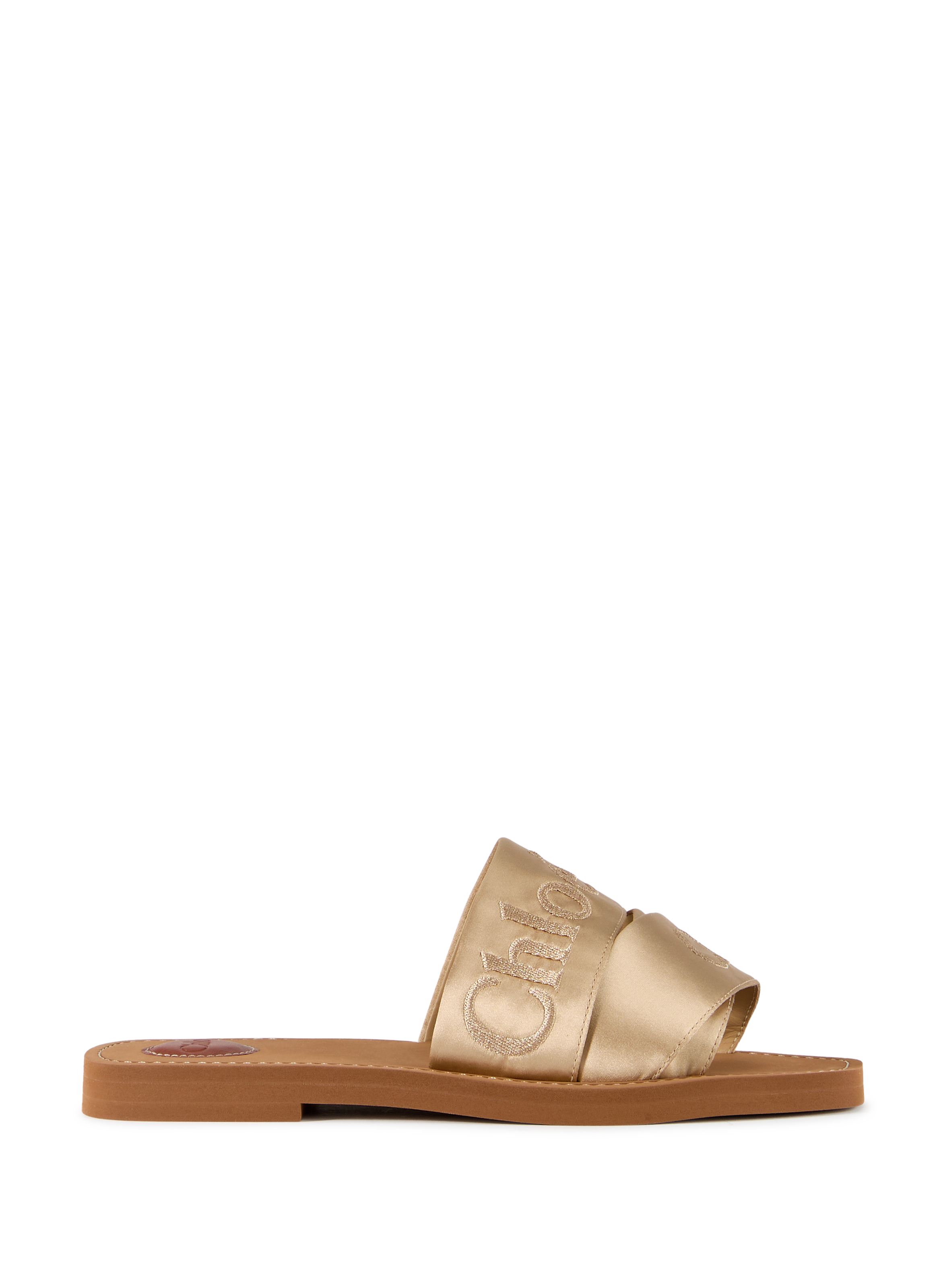 Woody logo slide sandal CHLOÉ Golden