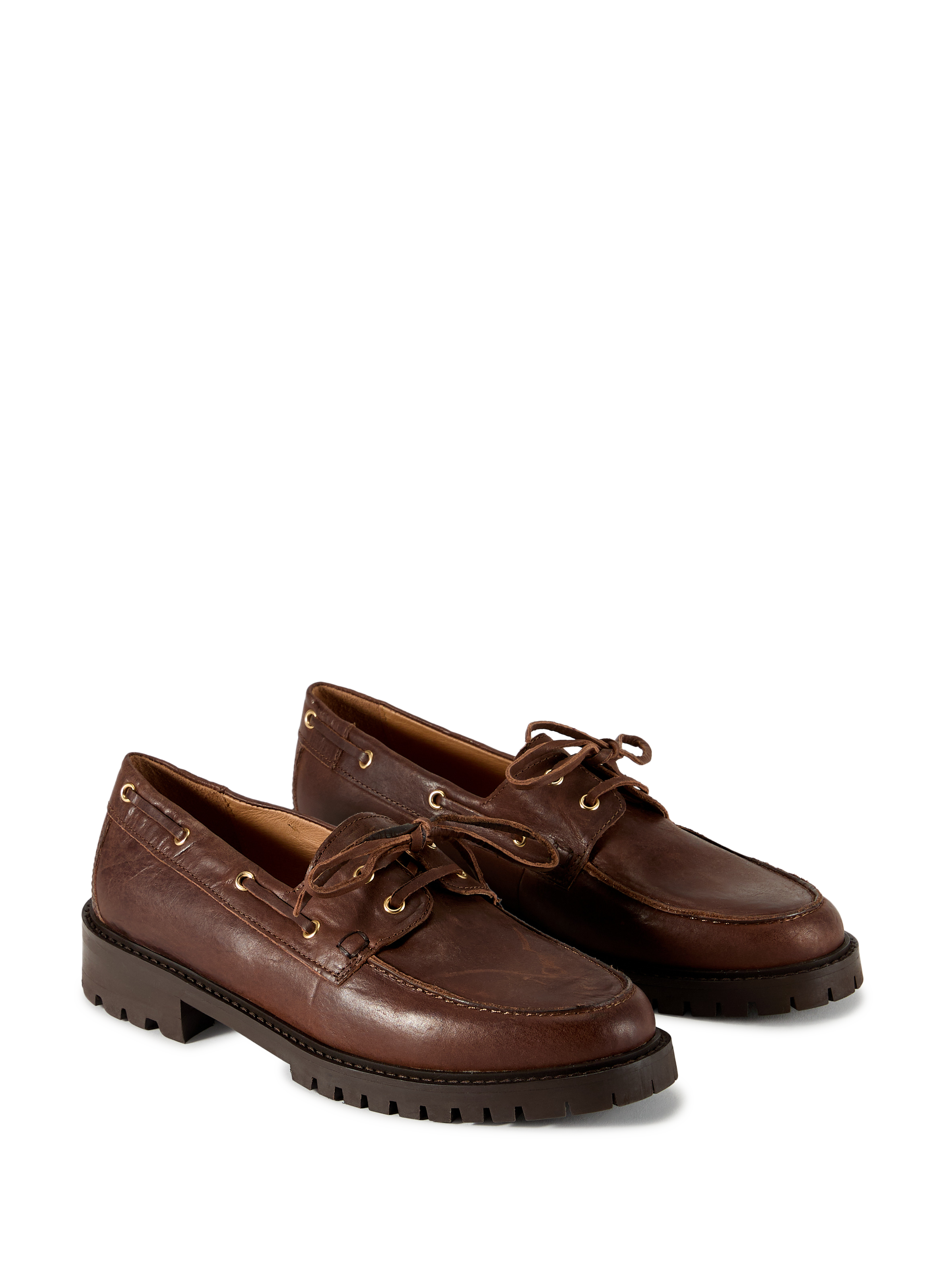 Chunky suede boat shoes SAISON 1865 Brown