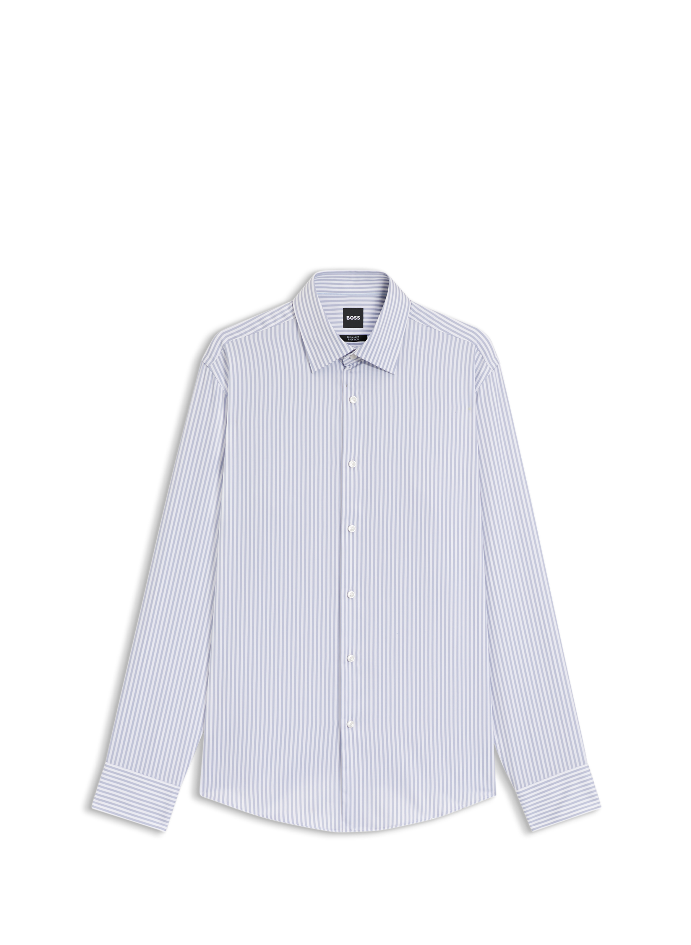 Camicia a righe in cotone BOSS Blu